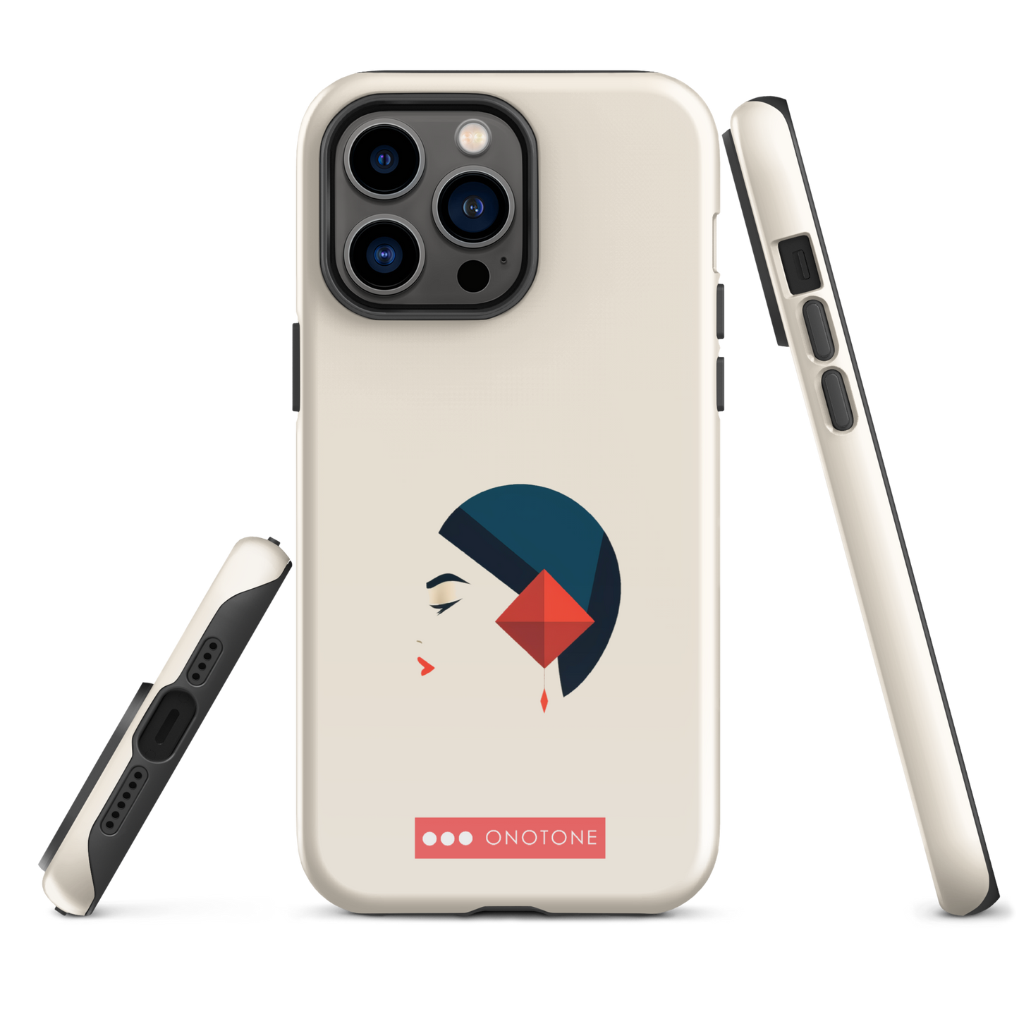 Dual Layer white modern iPhone® Case