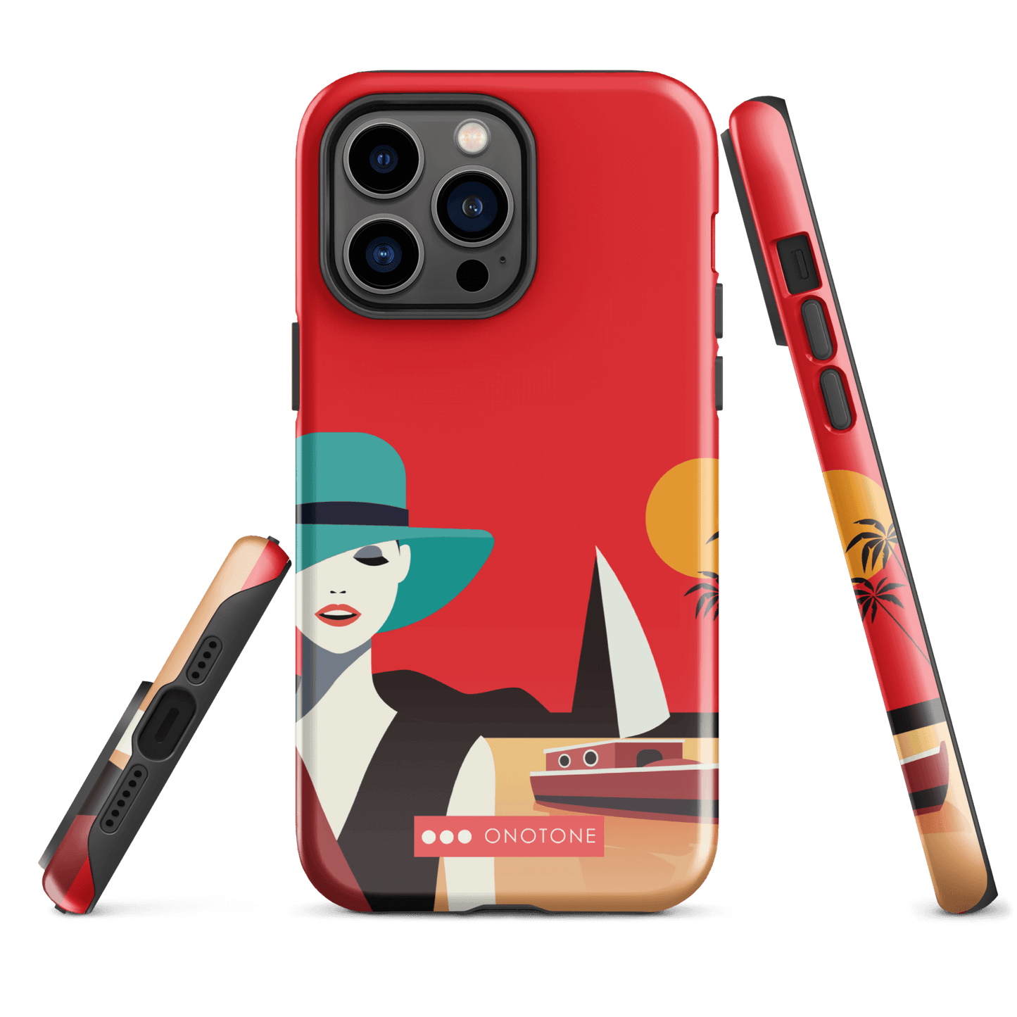 Dual Layer red modern iPhone® Case ( MD-1841)