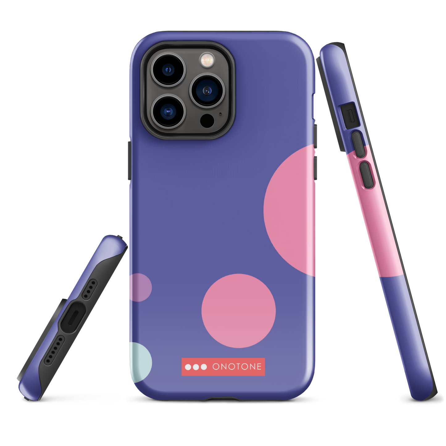 Dual Layer purple modern iPhone® Case