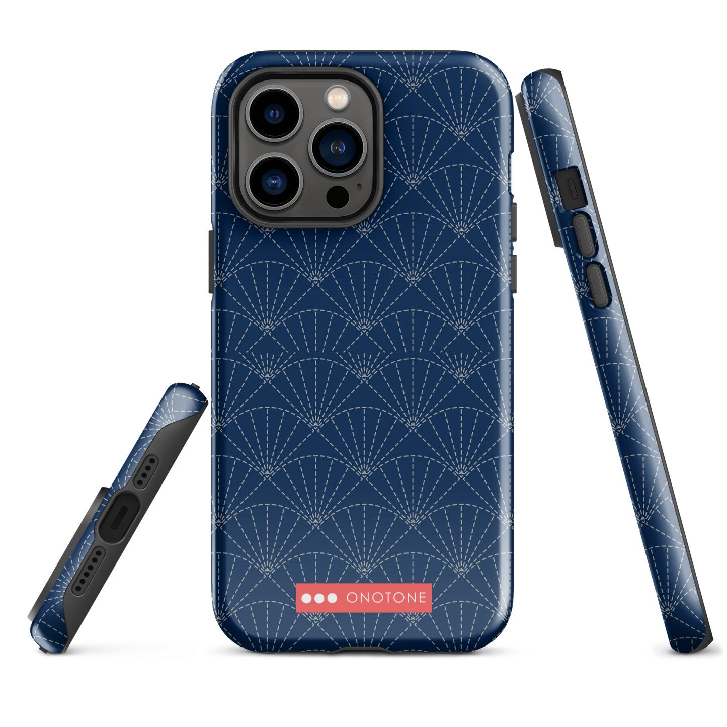 Japanese design indigo iPhone® Case with patterns