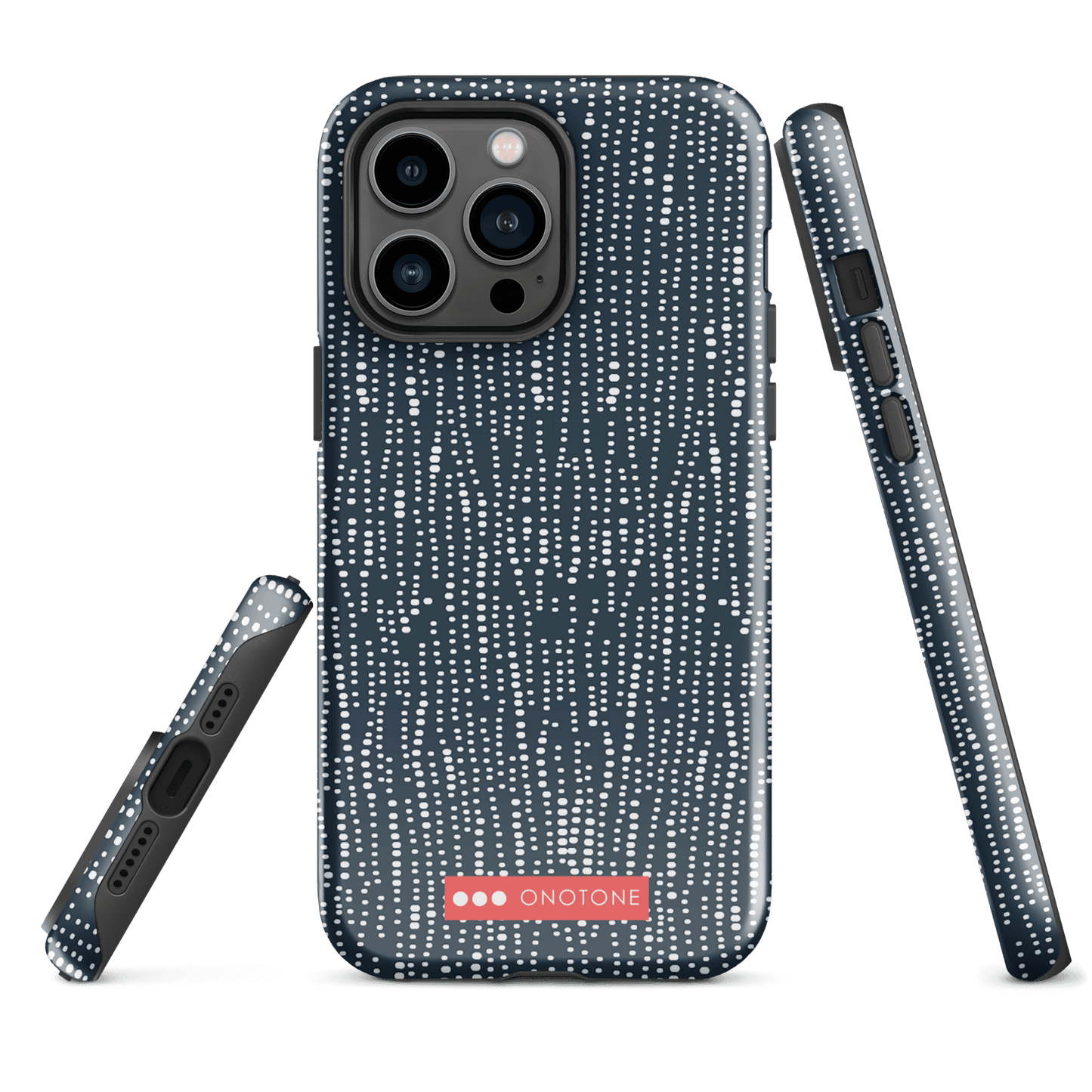 Japanese design indigo iPhone® Case with dotted patterns (IND-009)