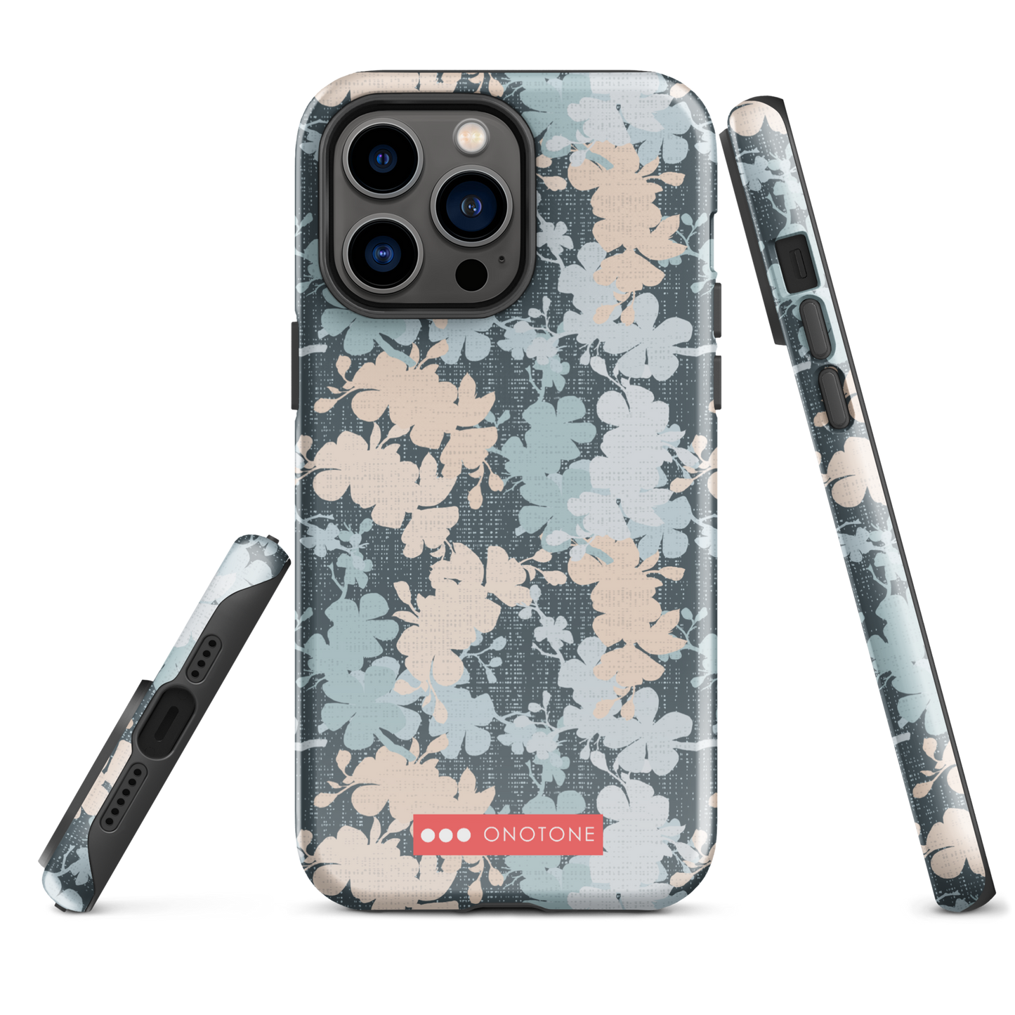 Japanese design indigo iPhone® Case with sakura flower patterns
