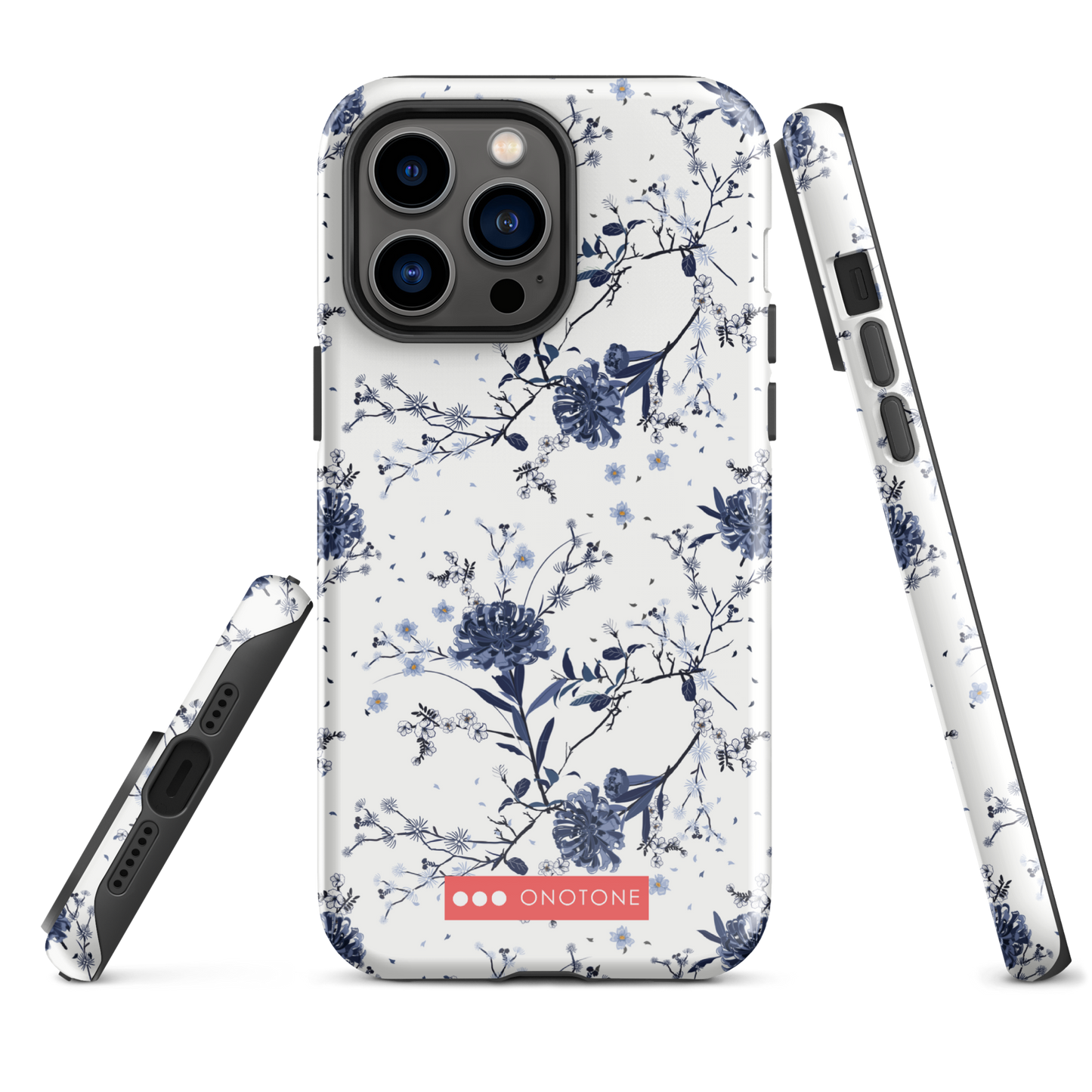 Japanese design indigo iPhone® Case with patterns