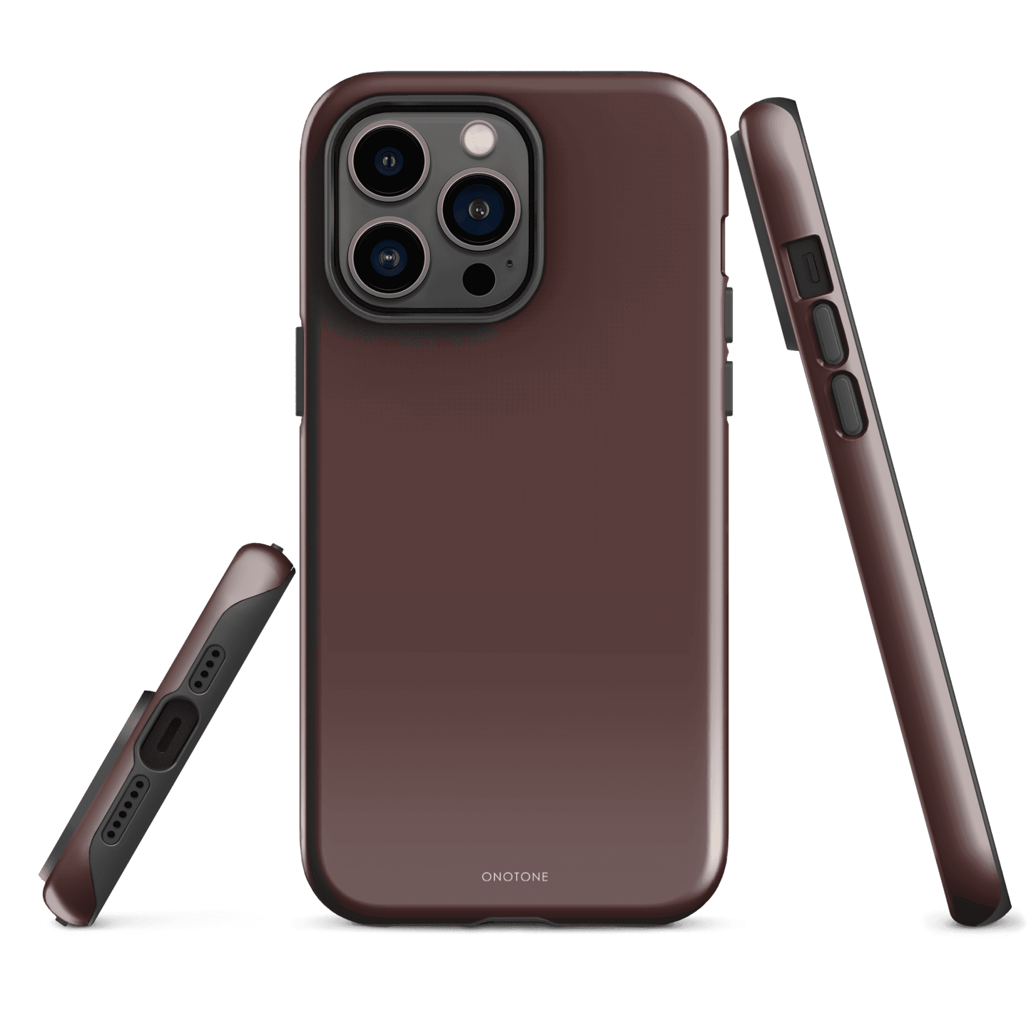 GRAY MINIMALIST IPHONE® CASE - PANTONE® BITTER CHOCOLATE