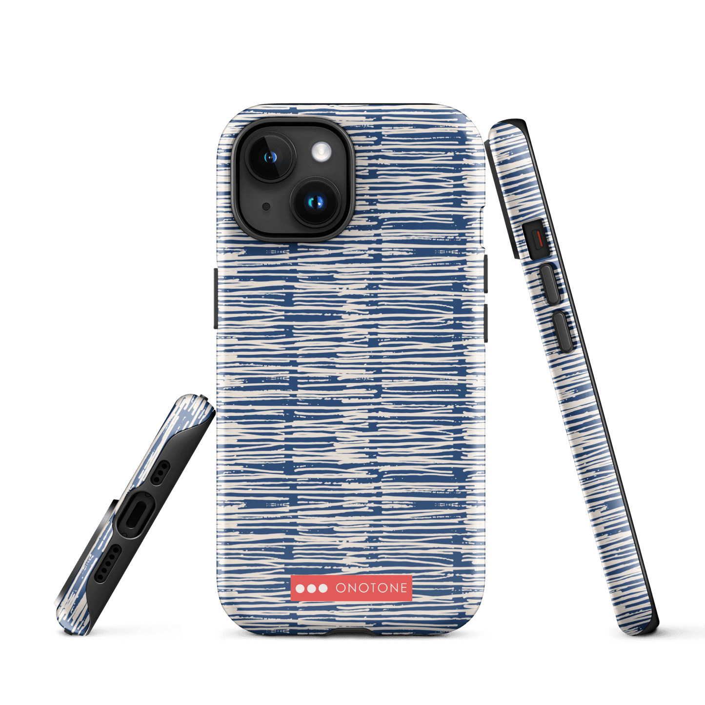 Japanese design indigo iPhone® Case with blue patterns (IND-032)