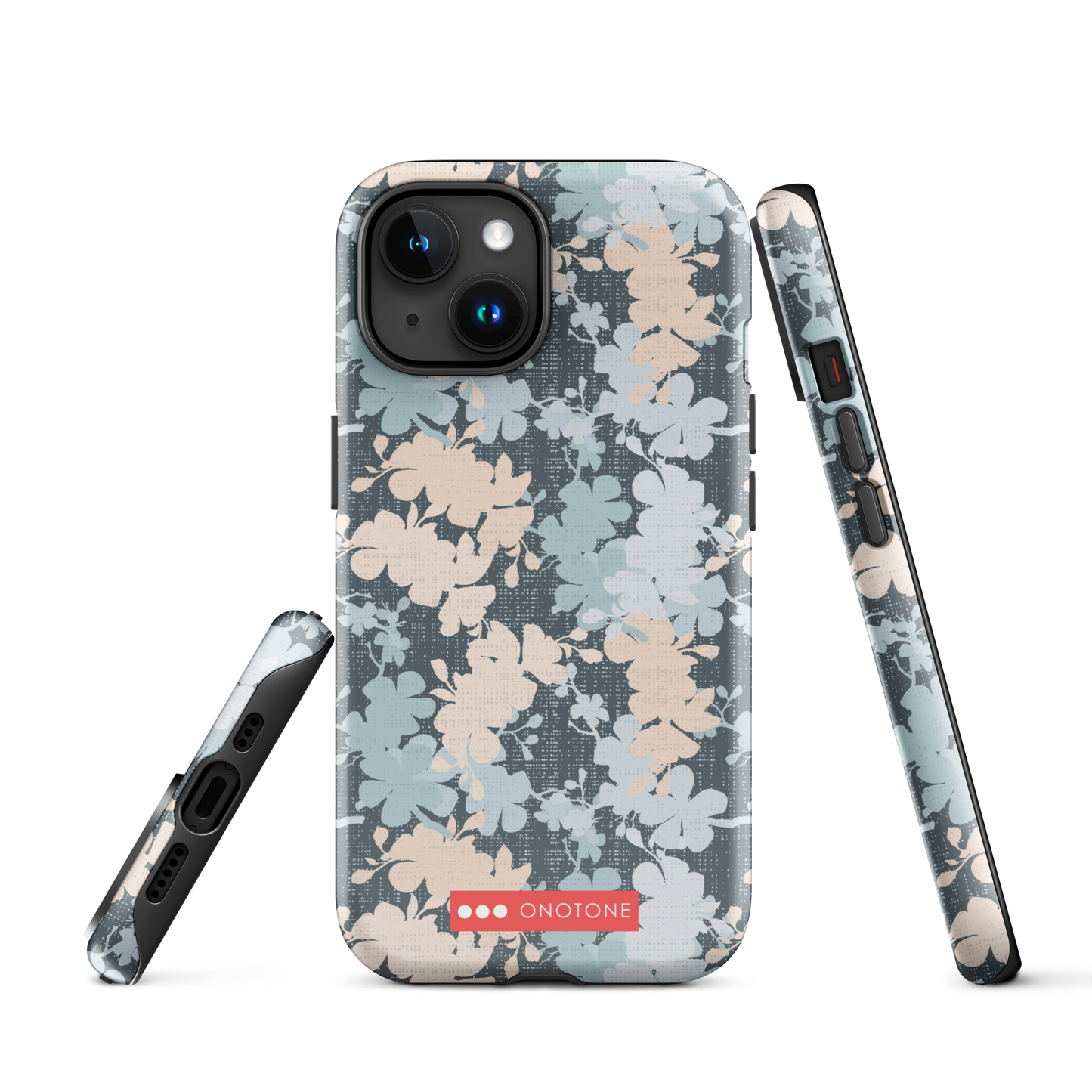 Japanese design indigo iPhone® Case with sakura flower patterns