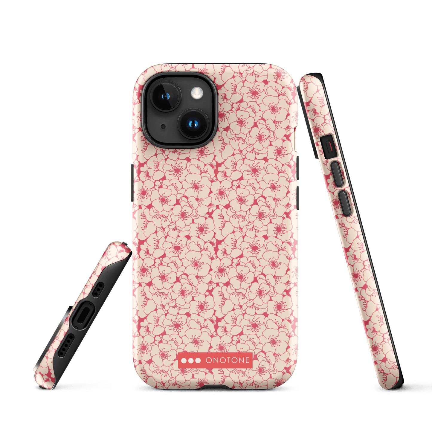 Japanese design indigo iPhone® Case with sakura patterns (IND-012)