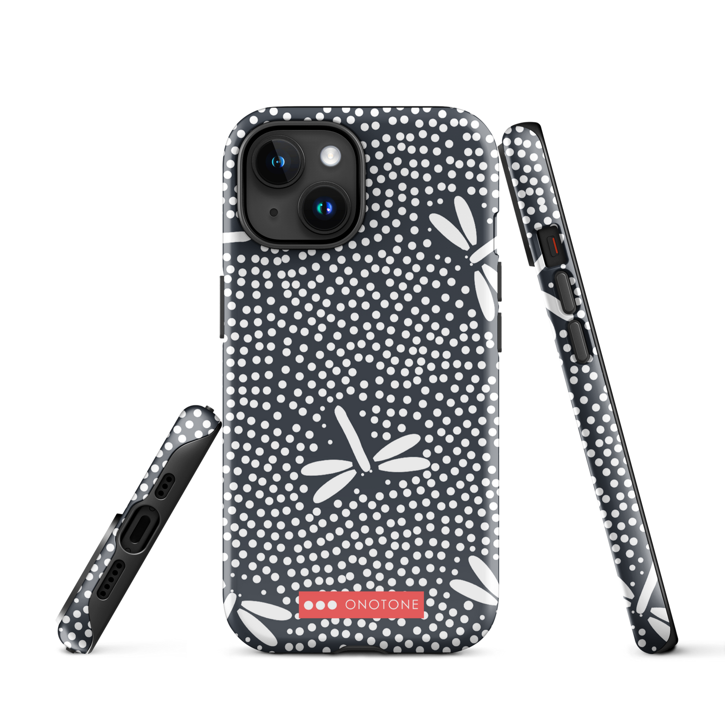 Japanese design indigo iPhone® Case with firefly patterns