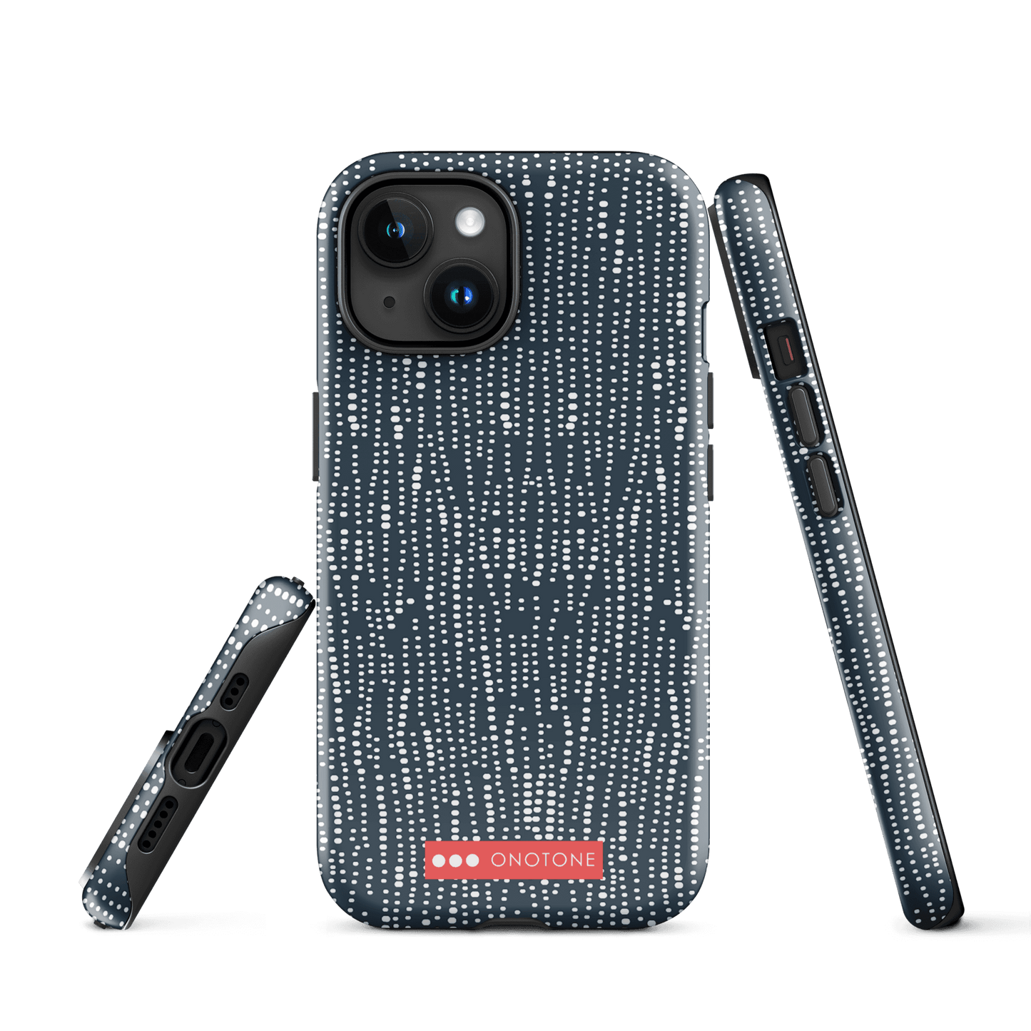 Japanese design indigo iPhone® Case with dotted patterns (IND-009)