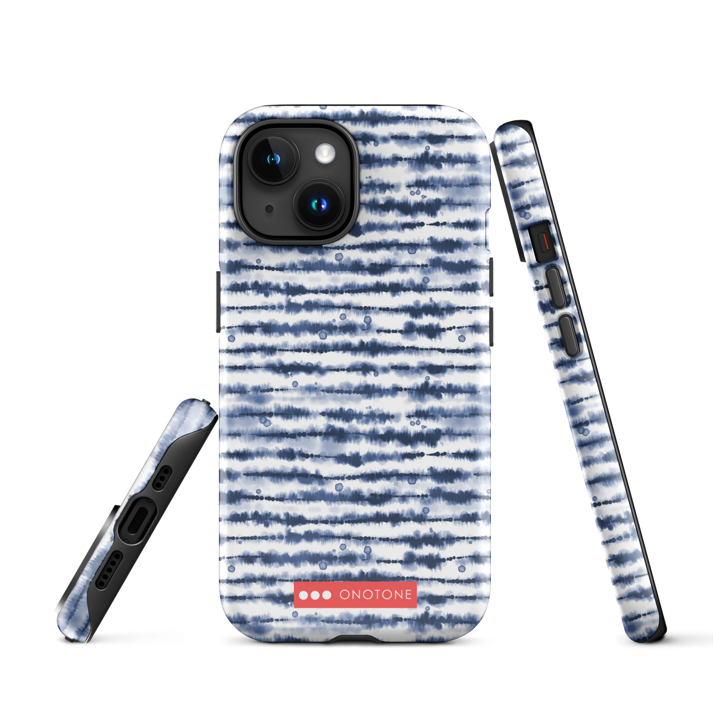Japanese design indigo iPhone® Case with hand drawn patterns