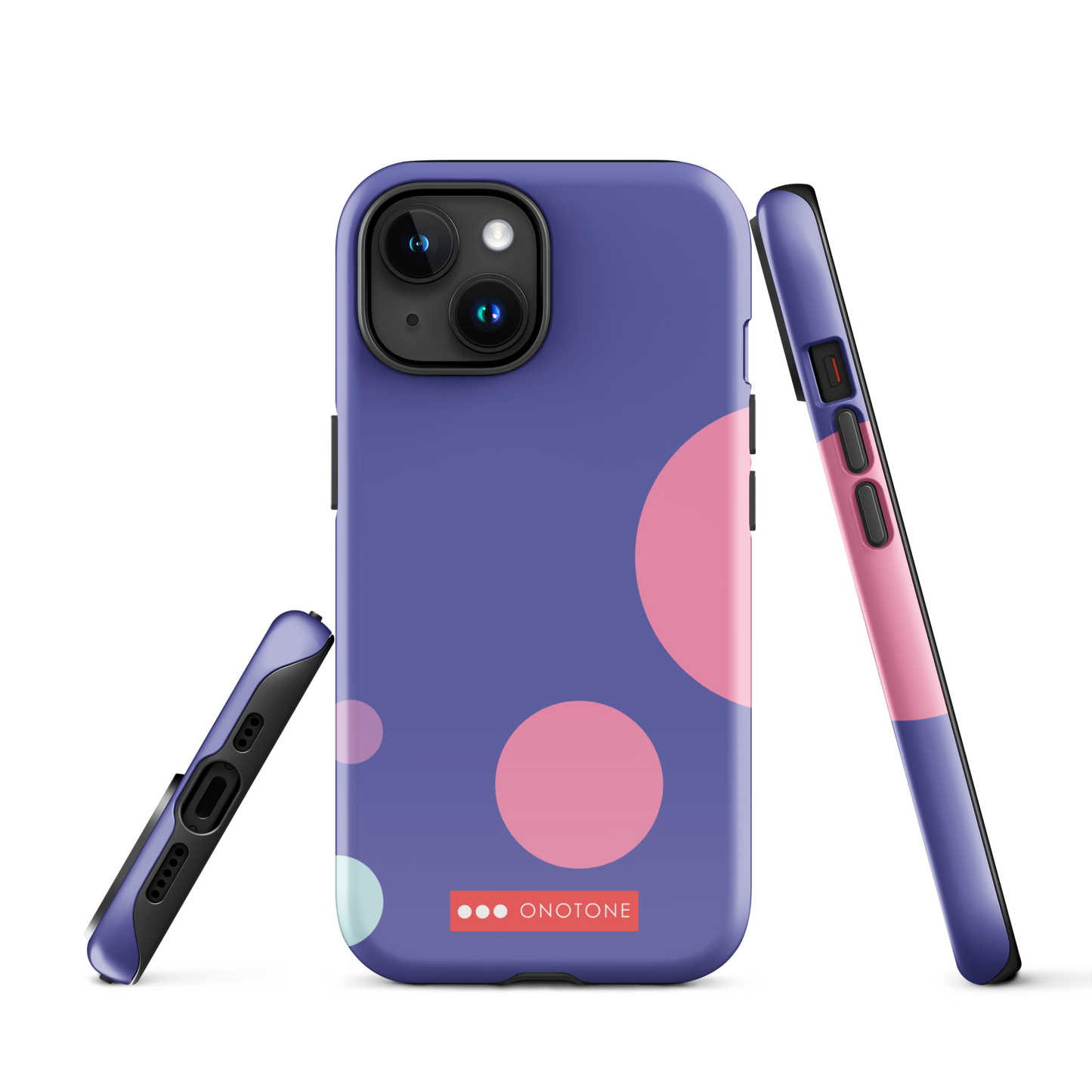 Dual Layer purple modern iPhone® Case