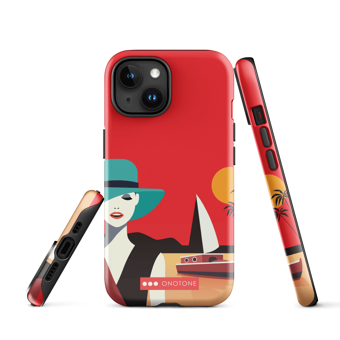 Dual Layer red modern iPhone® Case ( MD-1841)