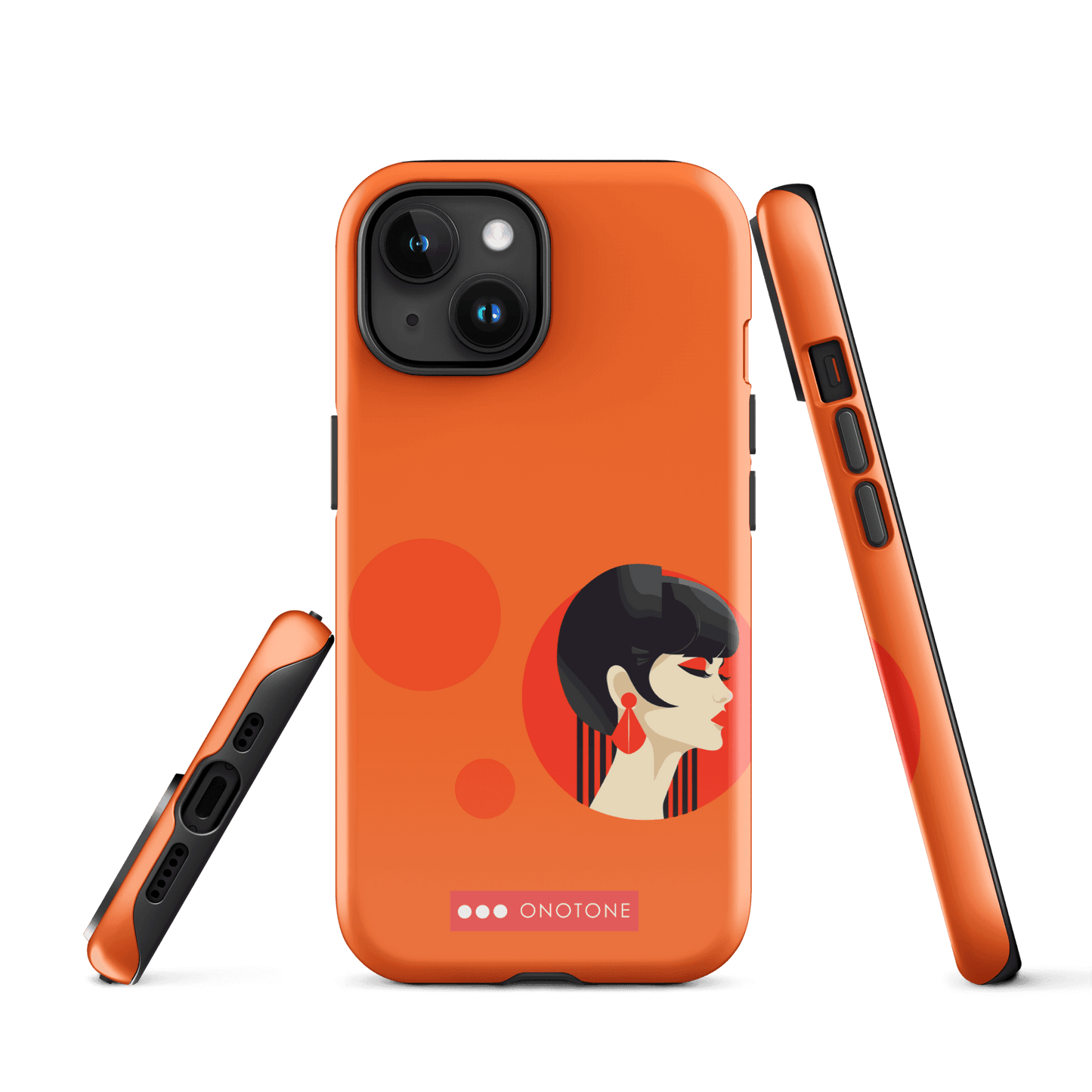 Dual Layer orange modern iPhone® Case ( MD-3801)