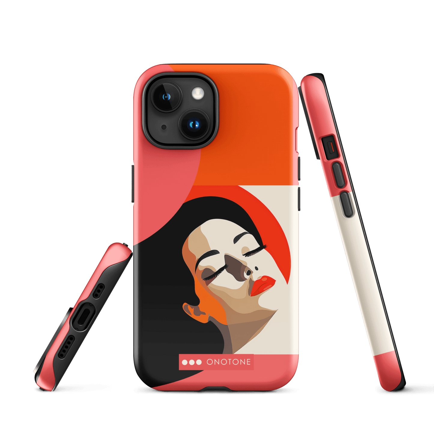Dual Layer orange modern iPhone® Case ( MD-3857)