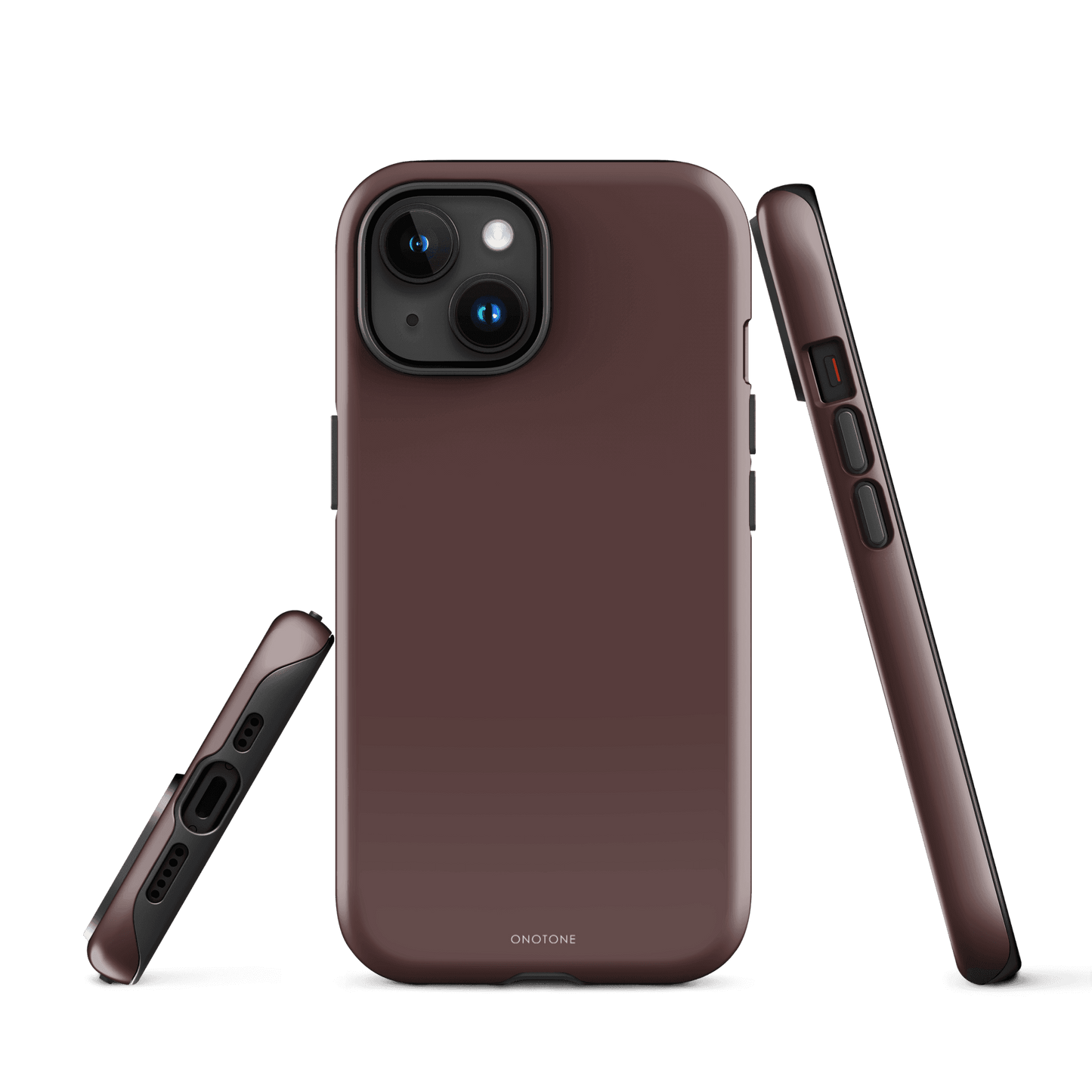 GRAY MINIMALIST IPHONE® CASE - PANTONE® BITTER CHOCOLATE