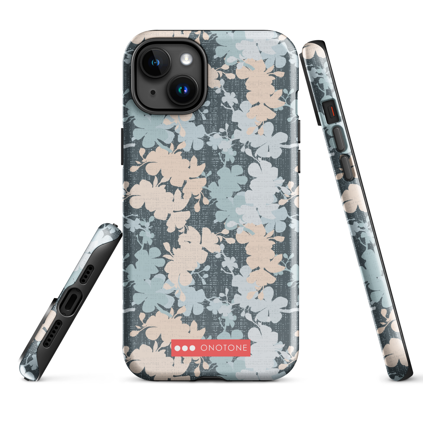 Japanese design indigo iPhone® Case with sakura flower patterns