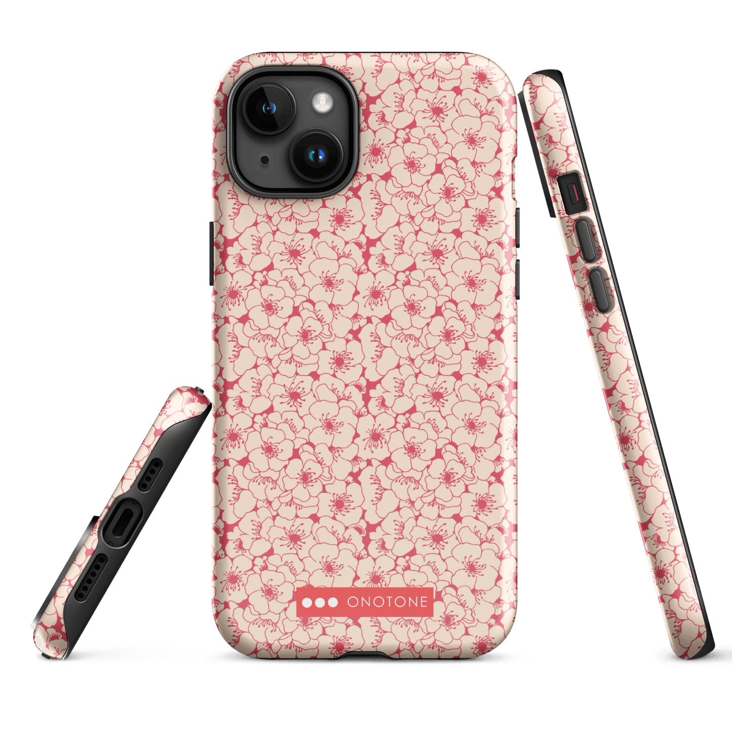 Japanese design indigo iPhone® Case with sakura patterns (IND-012)