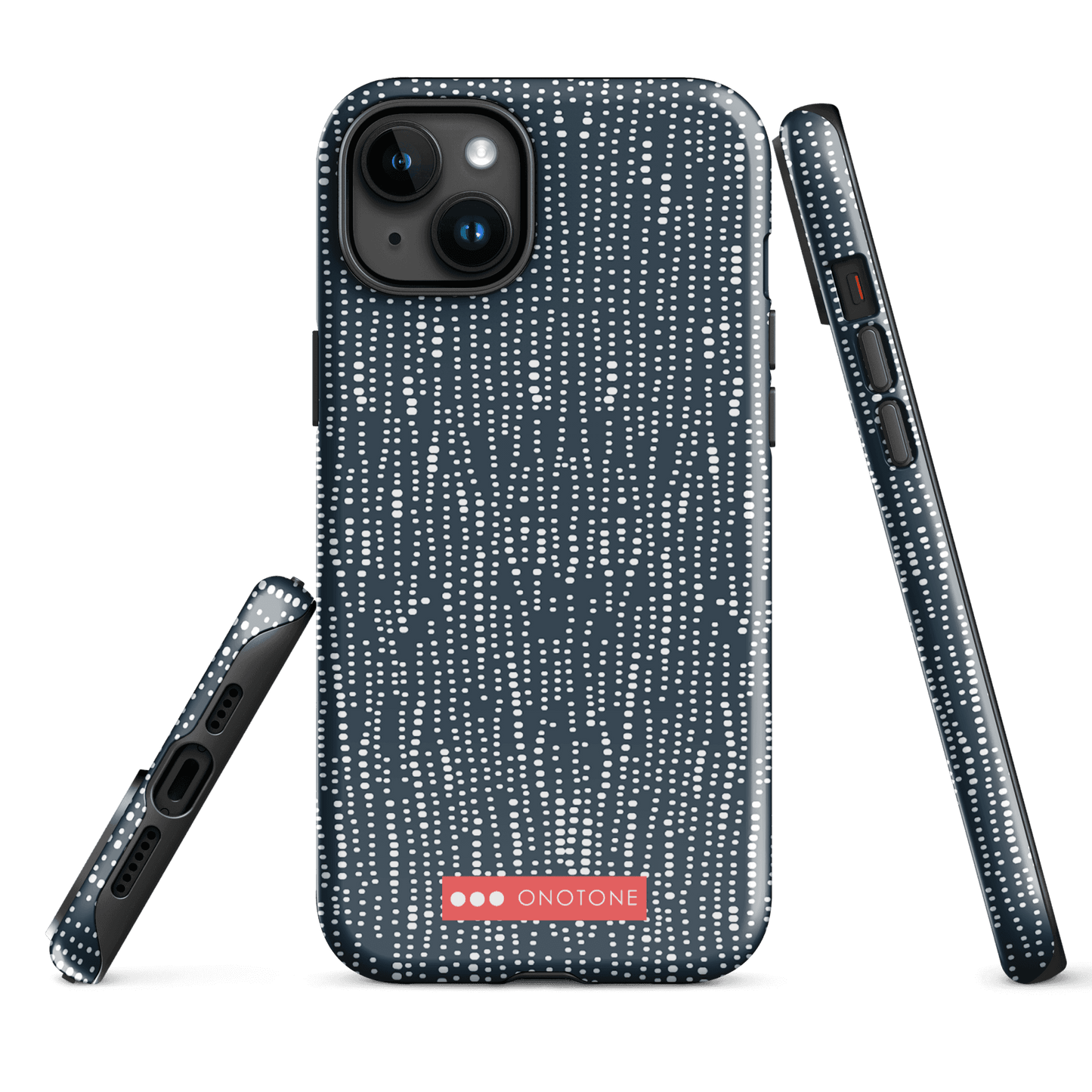 Japanese design indigo iPhone® Case with dotted patterns (IND-009)