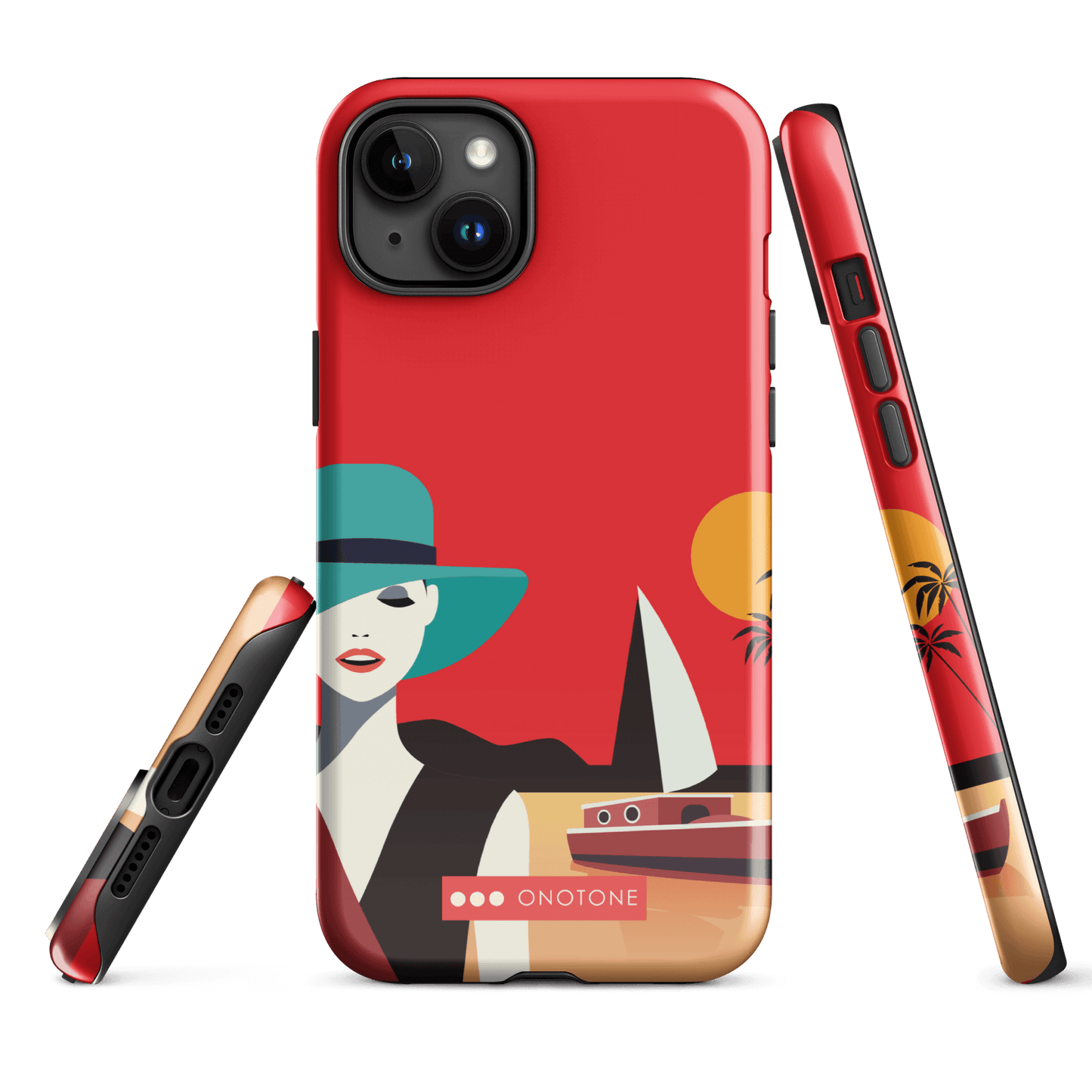 Dual Layer red modern iPhone® Case ( MD-1841)