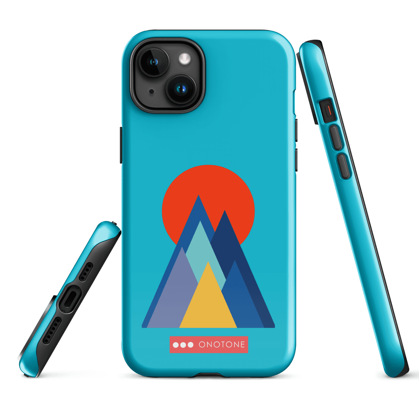 Dual Layer blue modern iPhone® Case ( MD-2737)