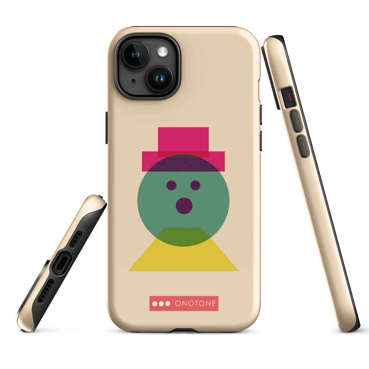 Dual Layer beige modern iPhone® Case ( MD-3129)