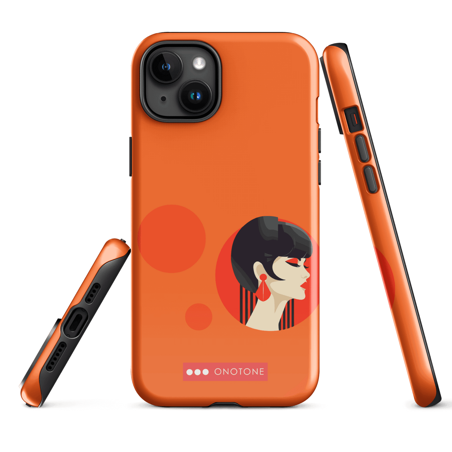 Dual Layer orange modern iPhone® Case ( MD-3801)