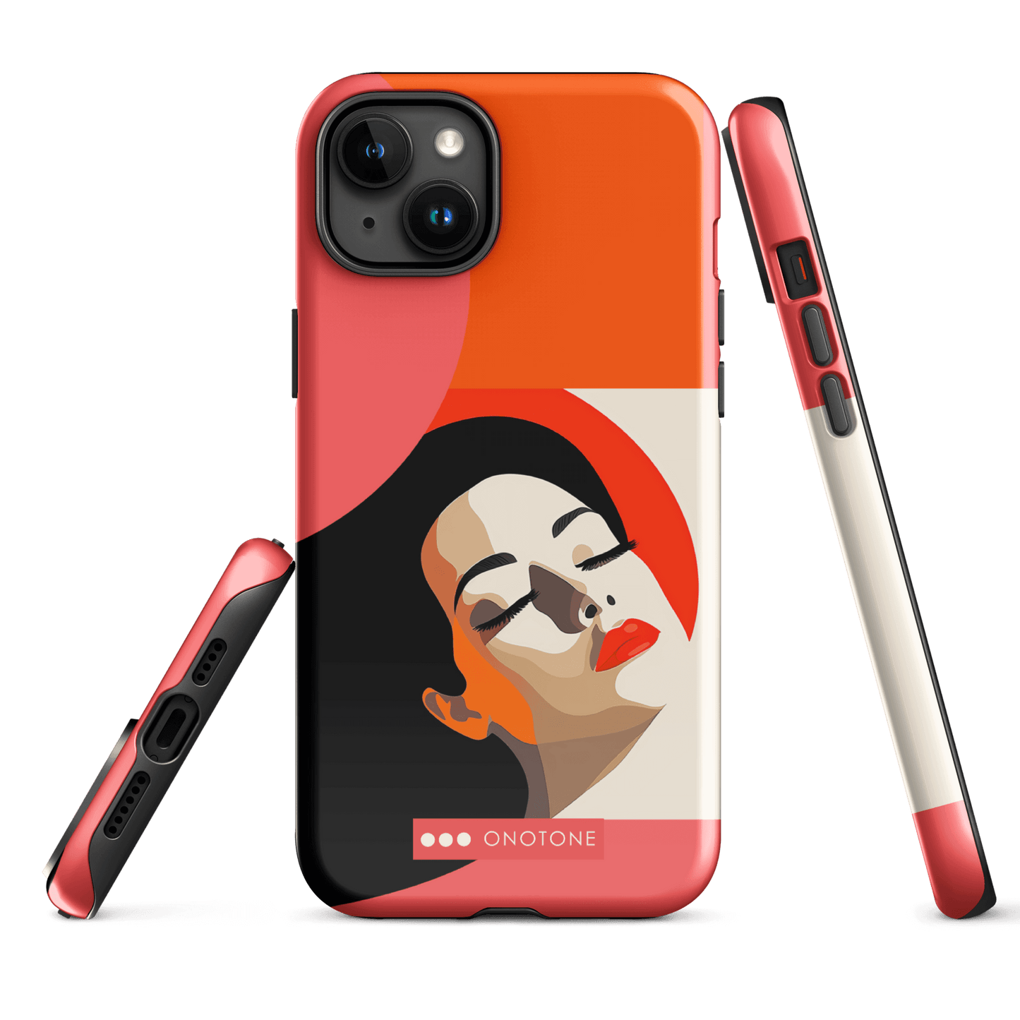 Dual Layer orange modern iPhone® Case ( MD-3857)