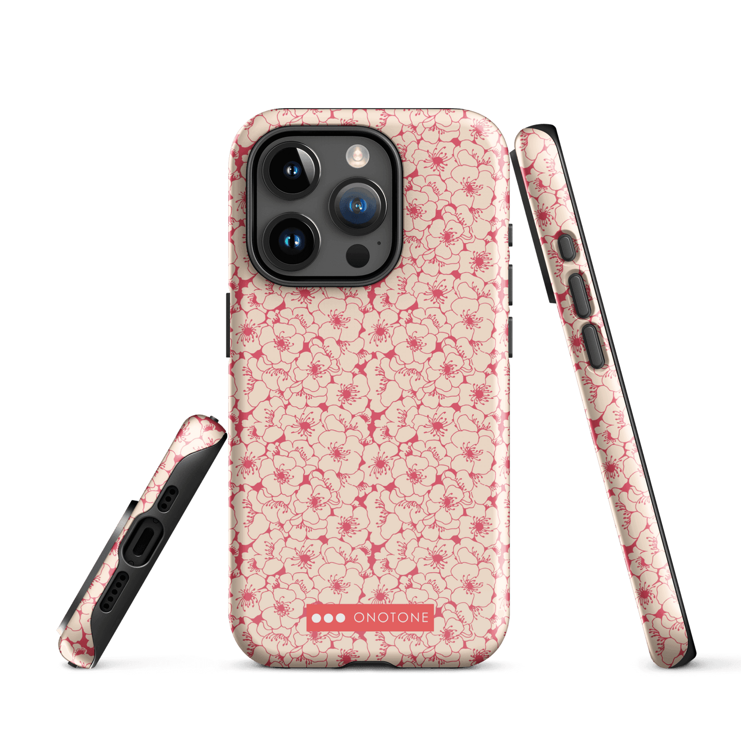 Japanese design indigo iPhone® Case with sakura patterns (IND-012)