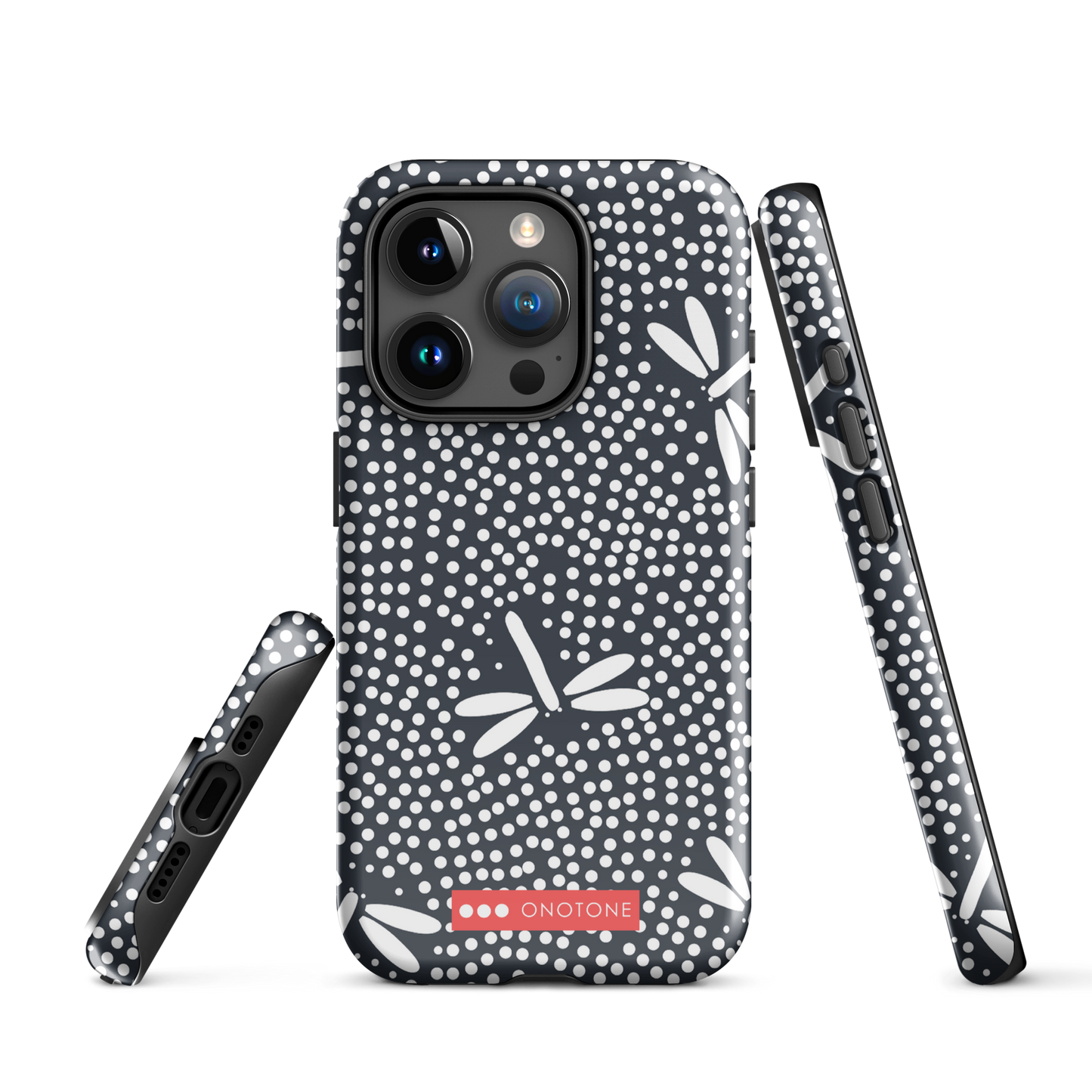 Japanese design indigo iPhone® Case with firefly patterns