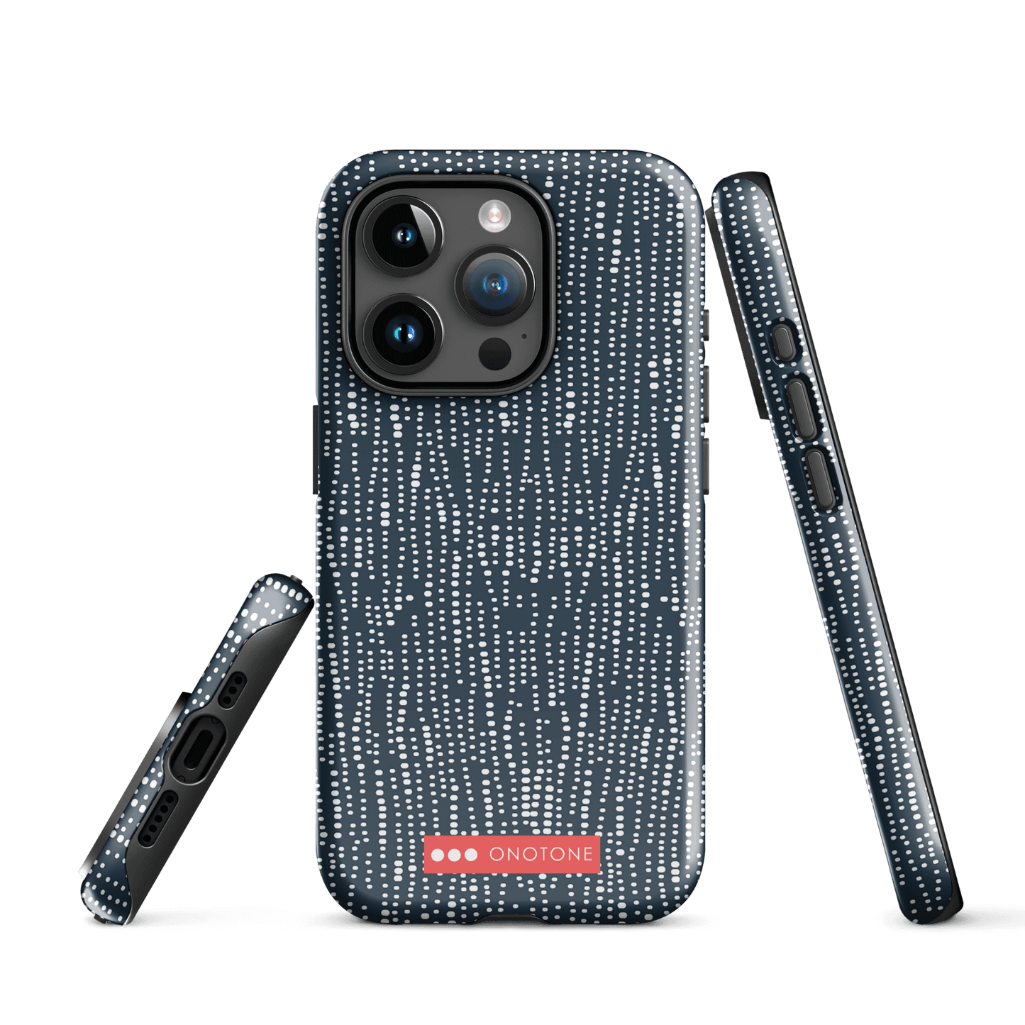Japanese design indigo iPhone® Case with dotted patterns (IND-009)