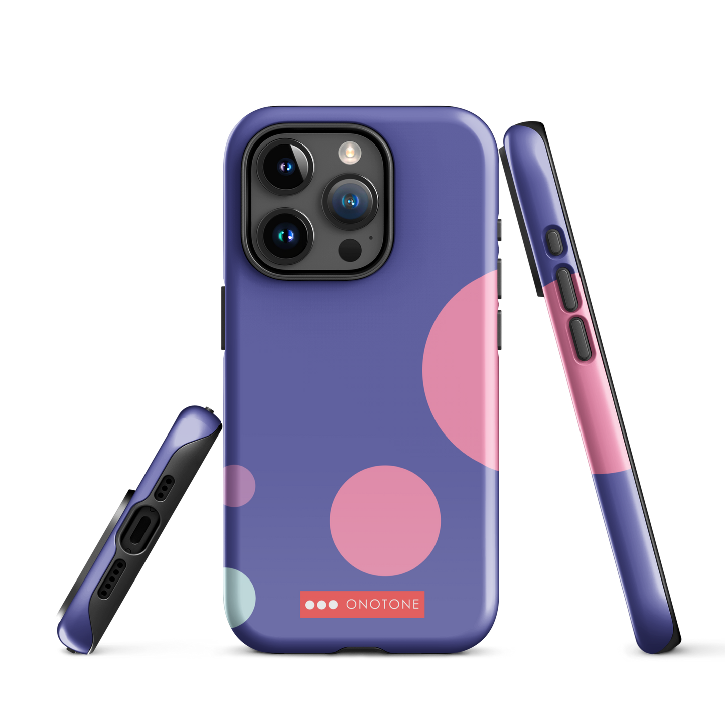 Dual Layer purple modern iPhone® Case