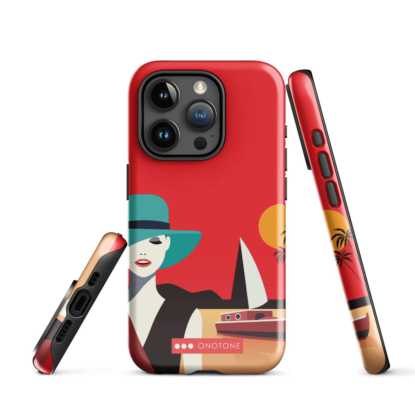 Dual Layer red modern iPhone® Case ( MD-1841)