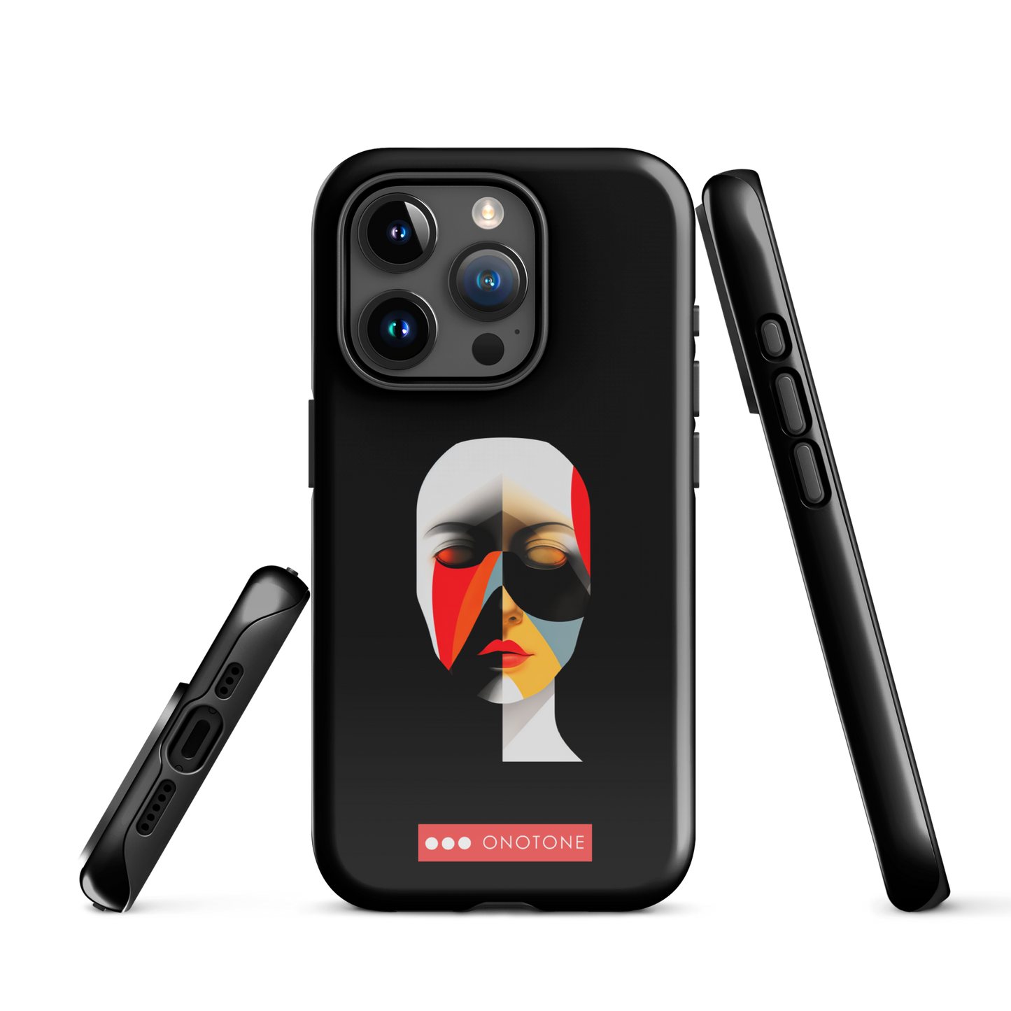 Dual Layer black modern iPhone® Case