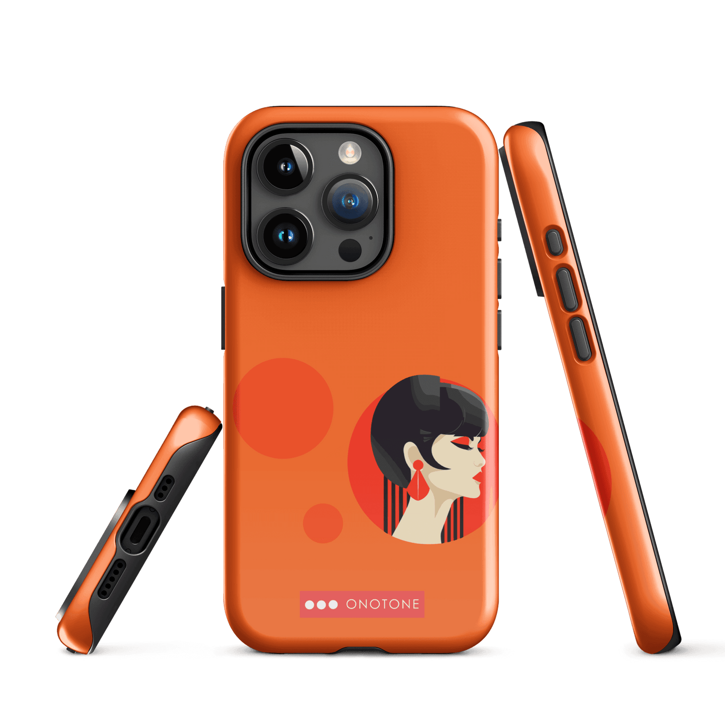 Dual Layer orange modern iPhone® Case ( MD-3801)