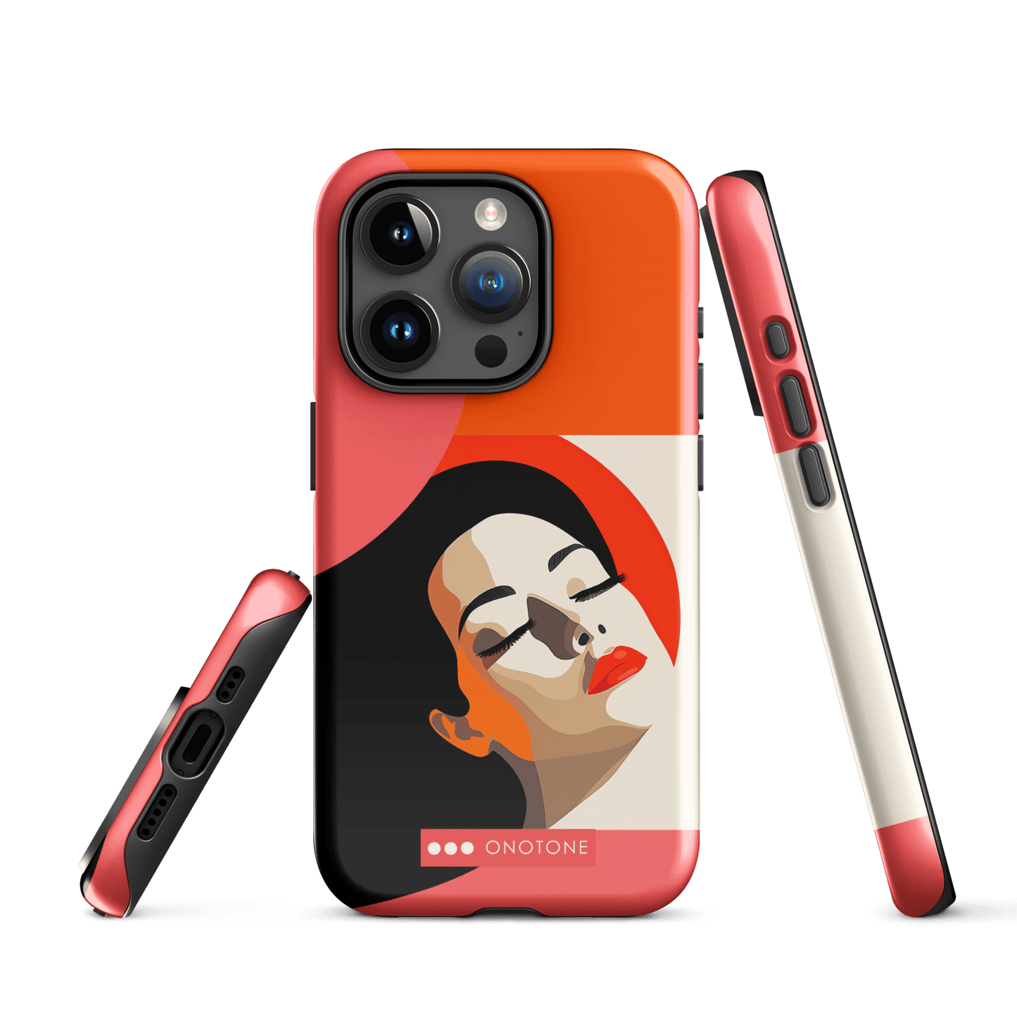 Dual Layer orange modern iPhone® Case ( MD-3857)
