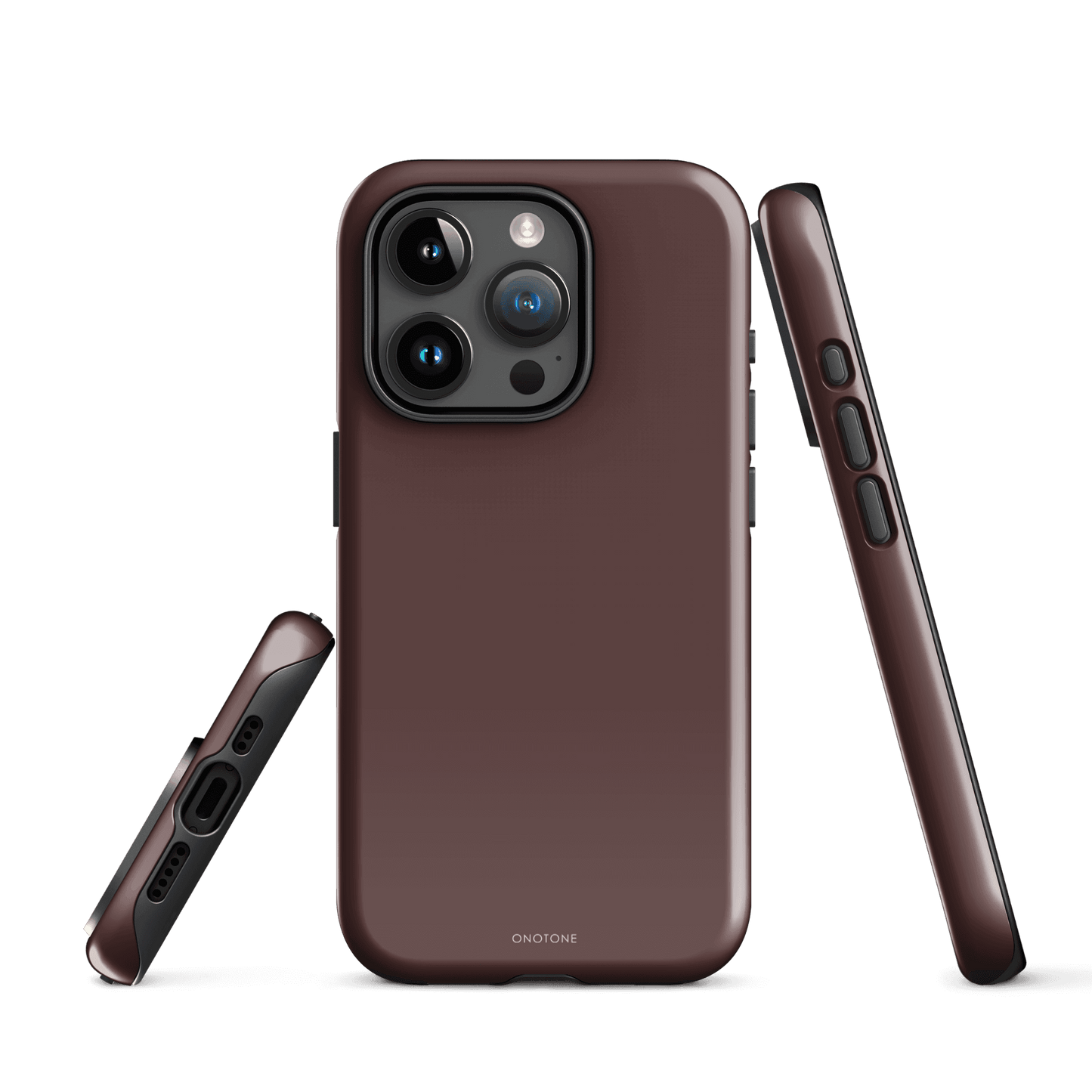 GRAY MINIMALIST IPHONE® CASE - PANTONE® BITTER CHOCOLATE