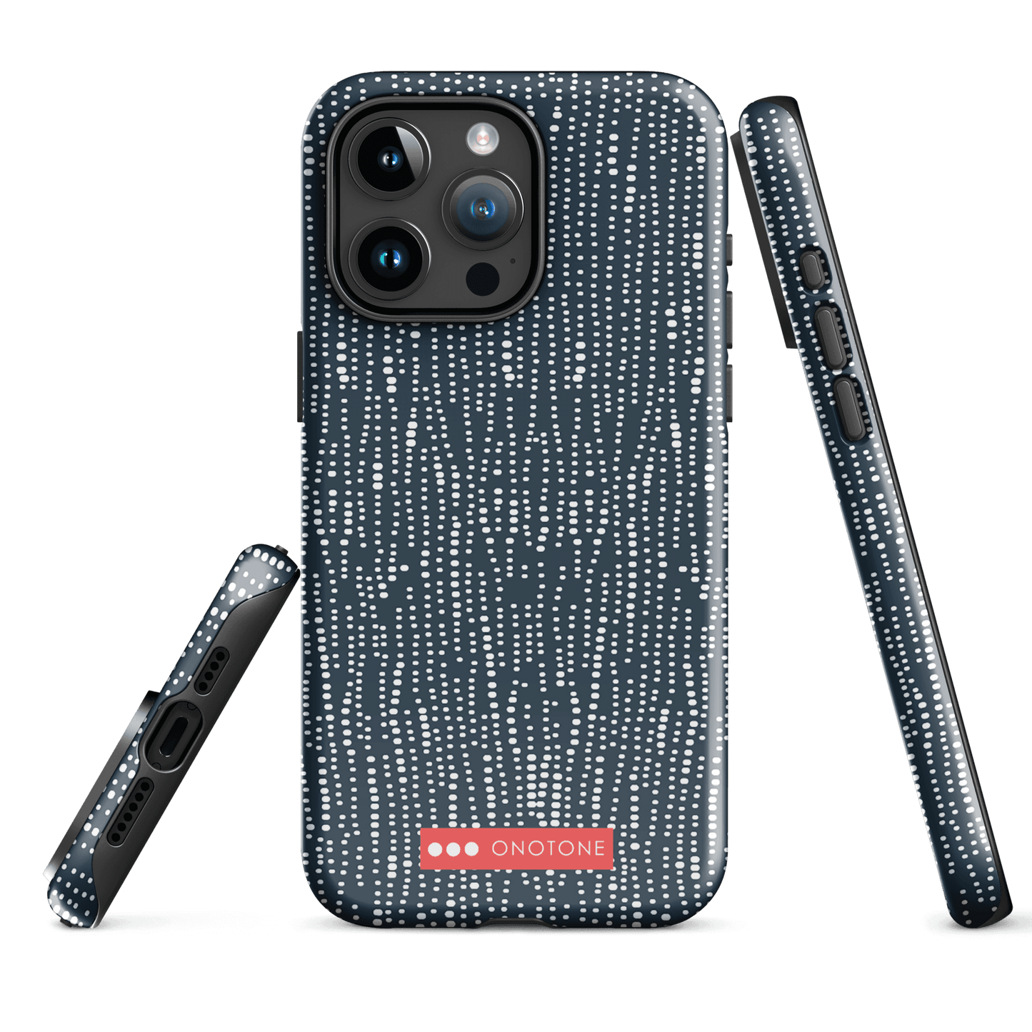 Japanese design indigo iPhone® Case with dotted patterns (IND-009)