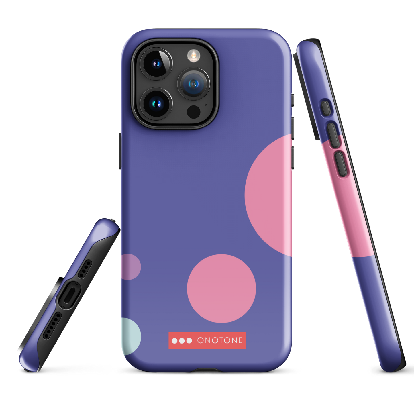Dual Layer purple modern iPhone® Case