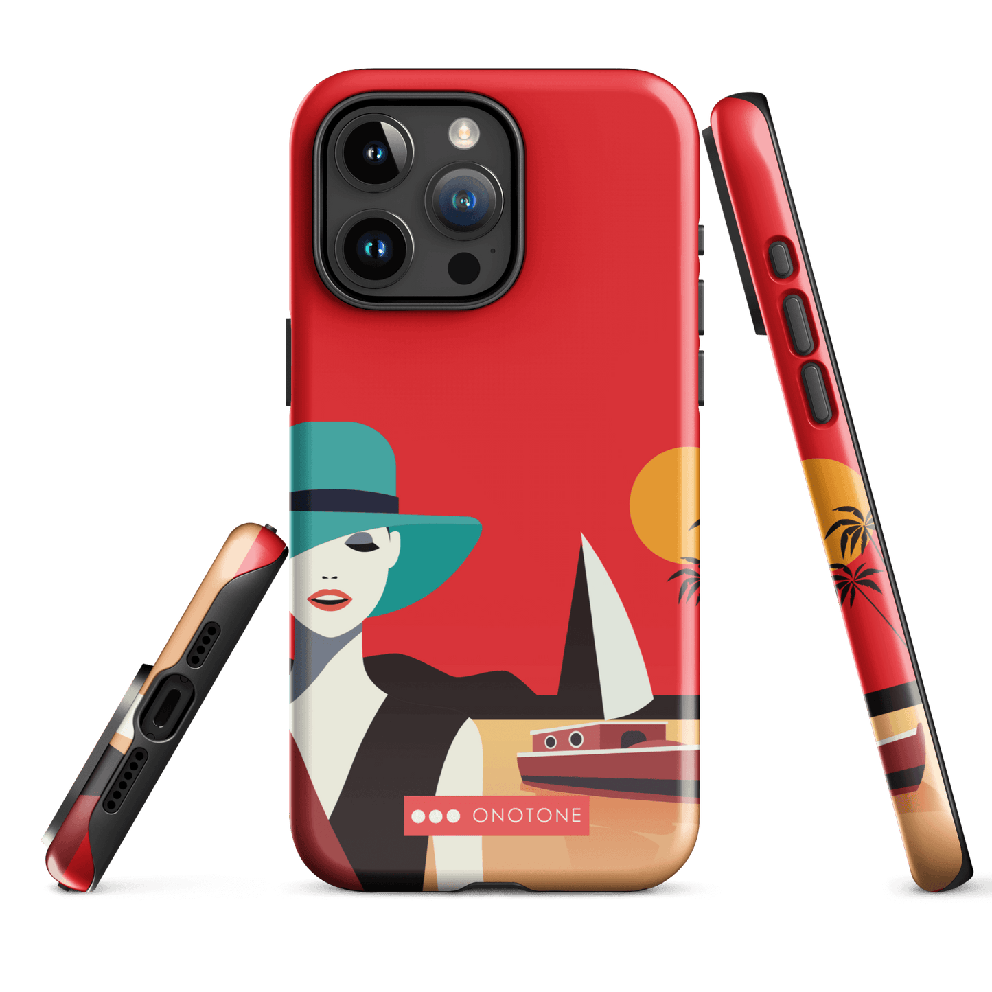 Dual Layer red modern iPhone® Case ( MD-1841)