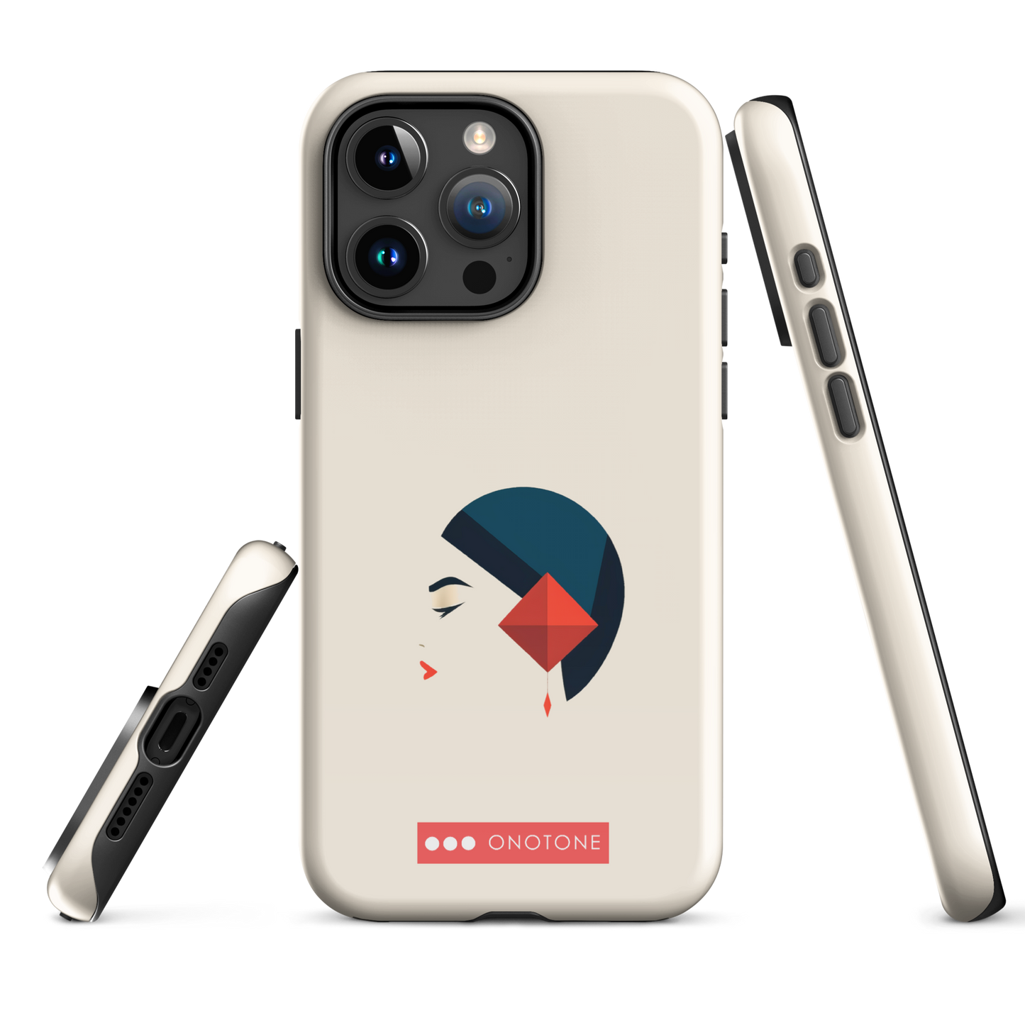 Dual Layer white modern iPhone® Case