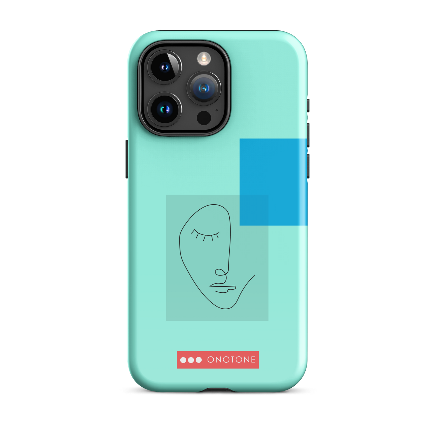 Dual Layer blue modern iPhone® Case