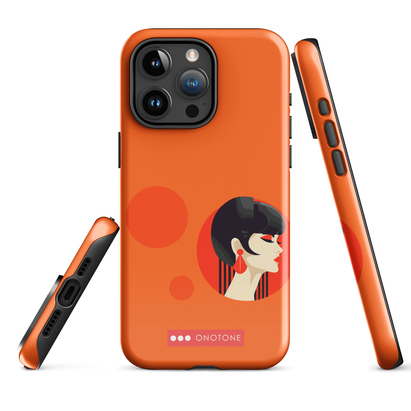 Dual Layer orange modern iPhone® Case ( MD-3801)