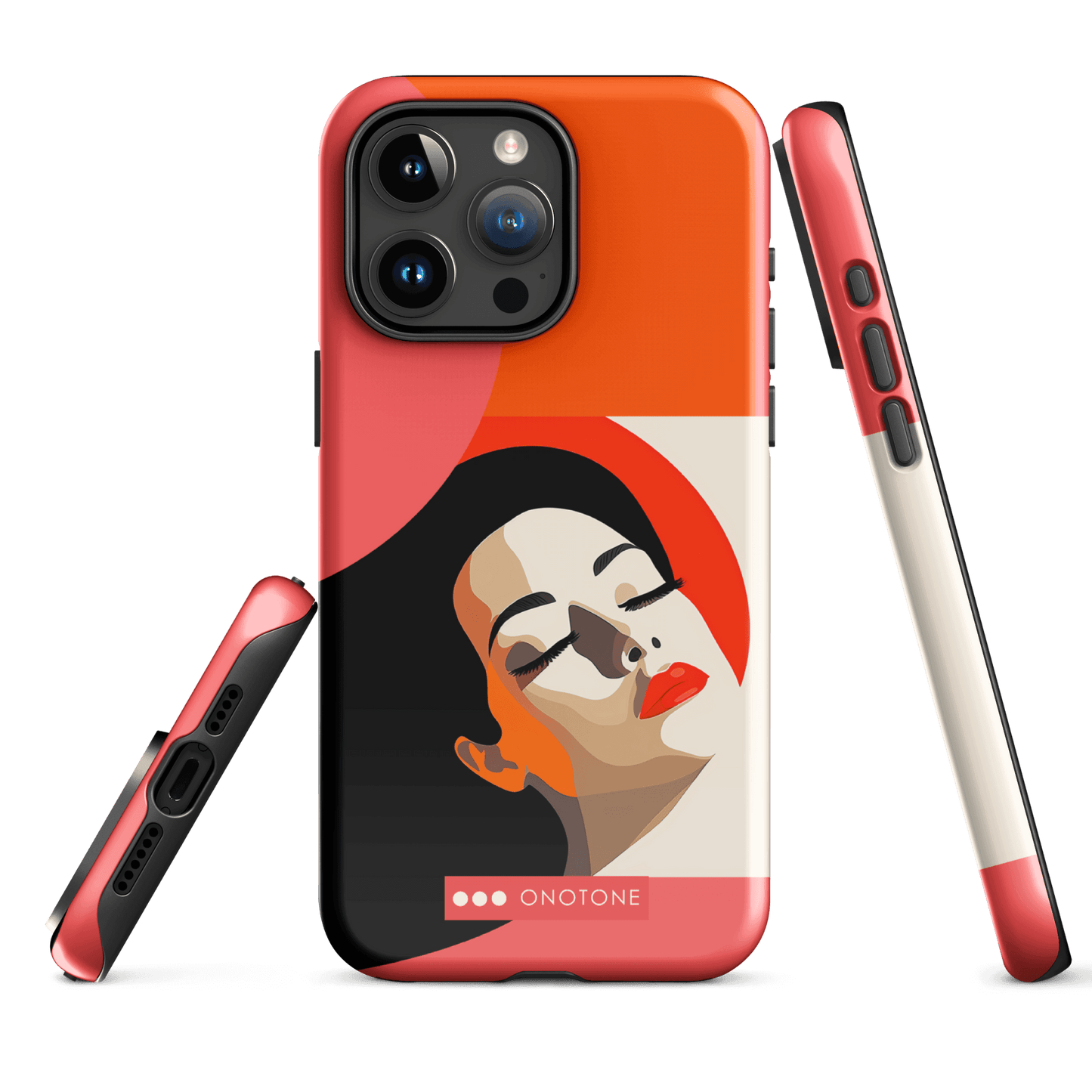 Dual Layer orange modern iPhone® Case ( MD-3857)
