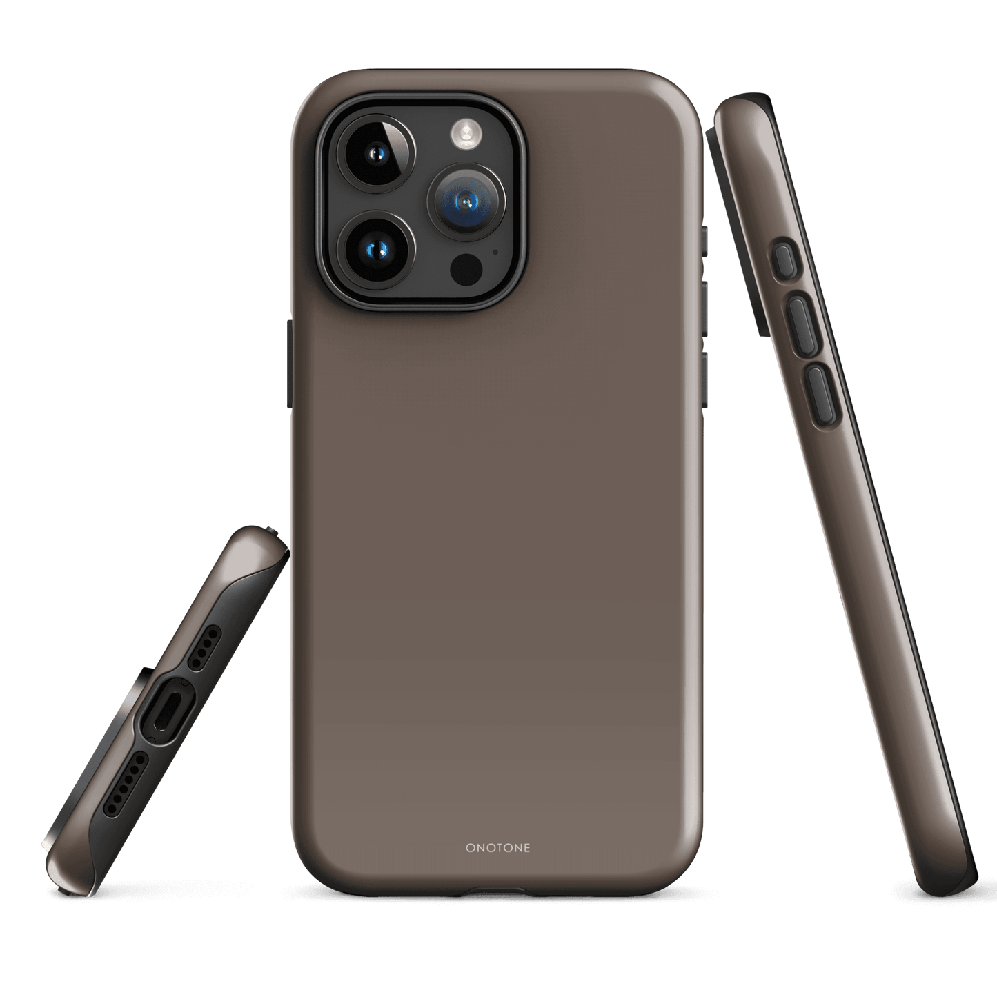 GRAY MINIMALIST IPHONE® CASE - PANTONE® CHOCOLATE CHIP