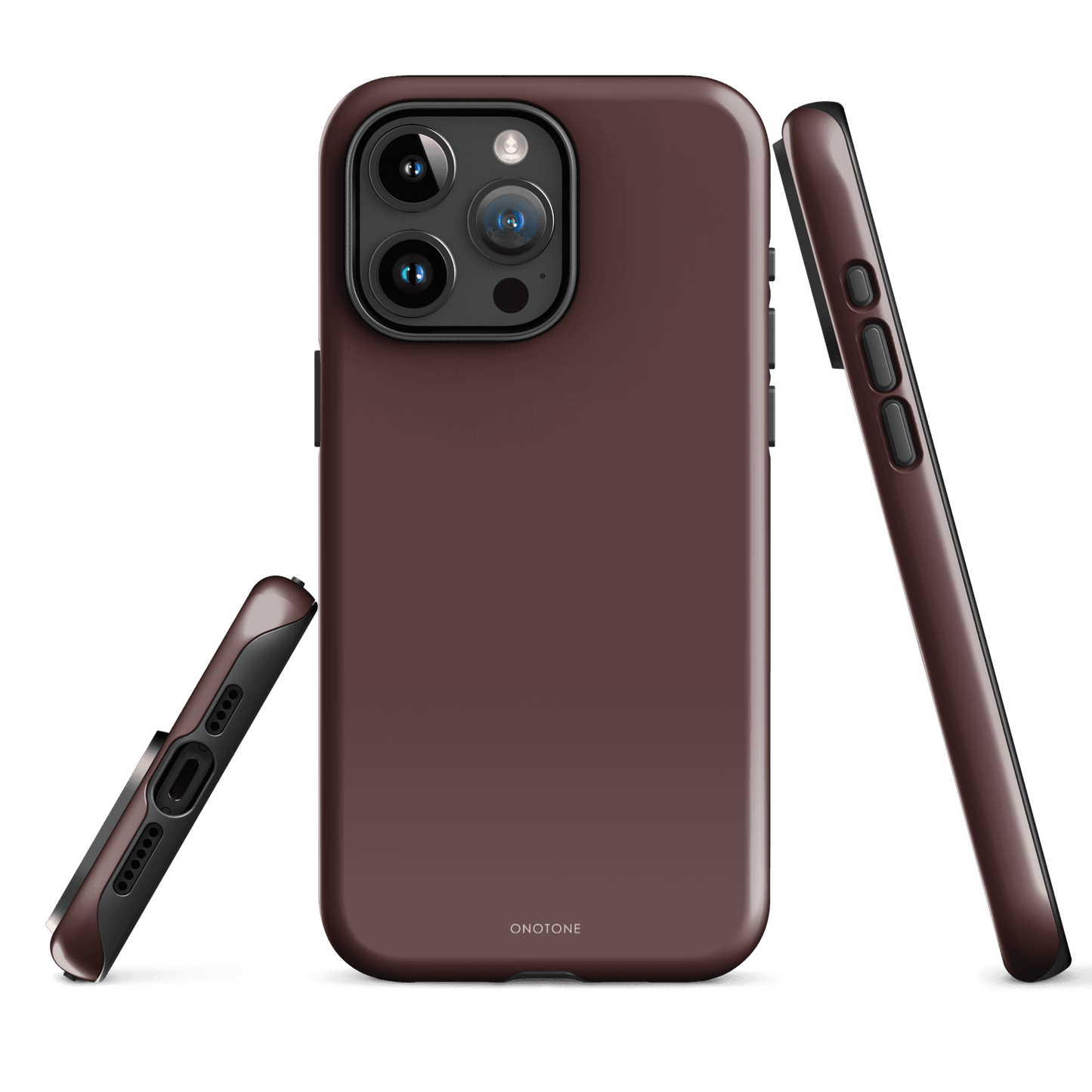 GRAY MINIMALIST IPHONE® CASE - PANTONE® BITTER CHOCOLATE