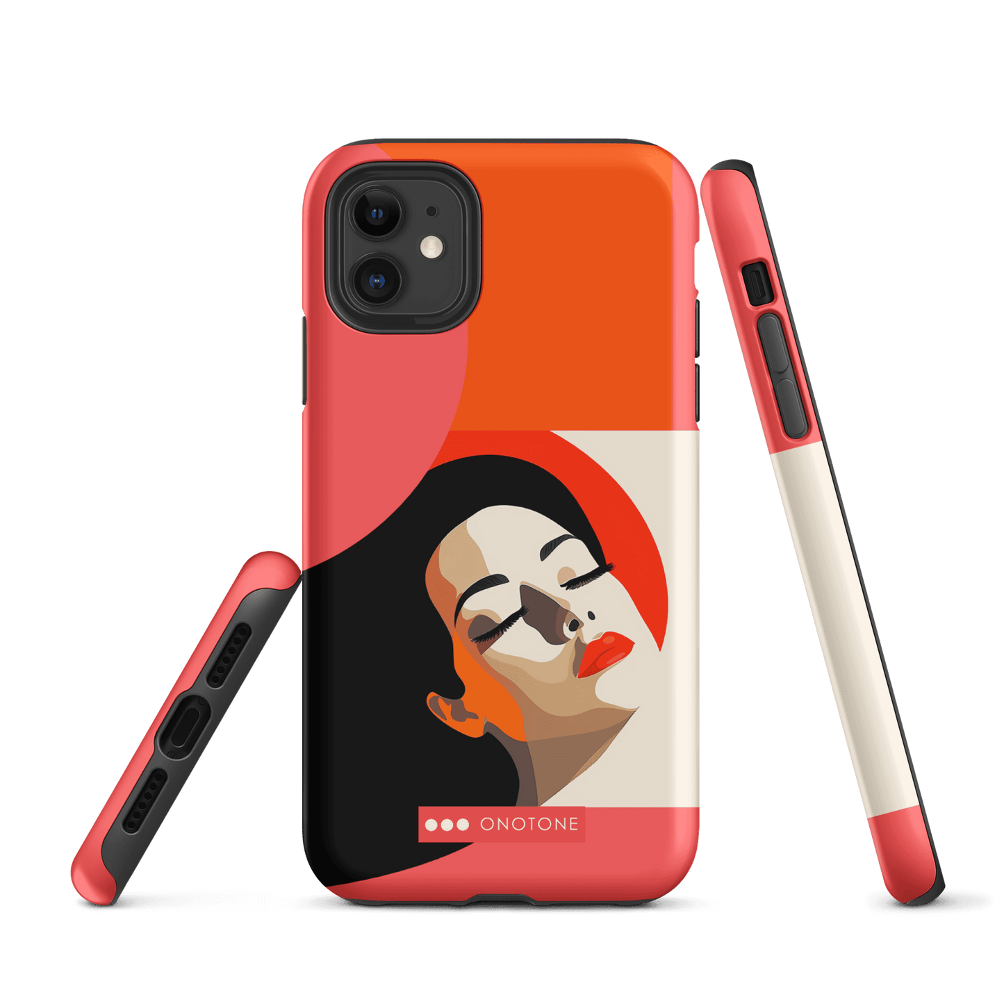 Dual Layer orange modern iPhone® Case ( MD-3857)
