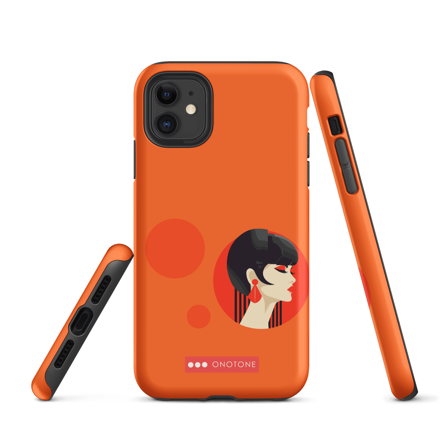Dual Layer orange modern iPhone® Case ( MD-3801)