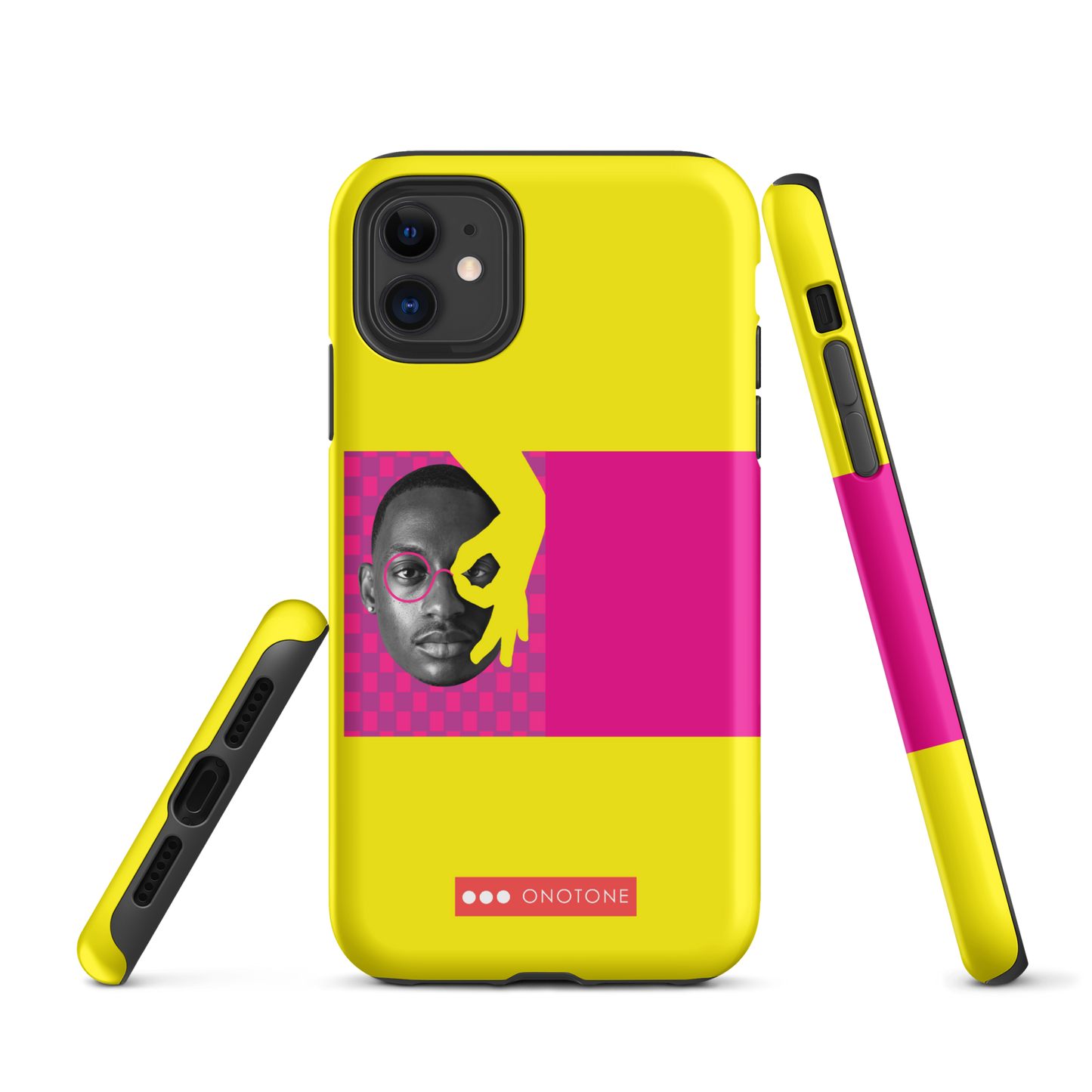 Dual Layer yellow modern iPhone® Case
