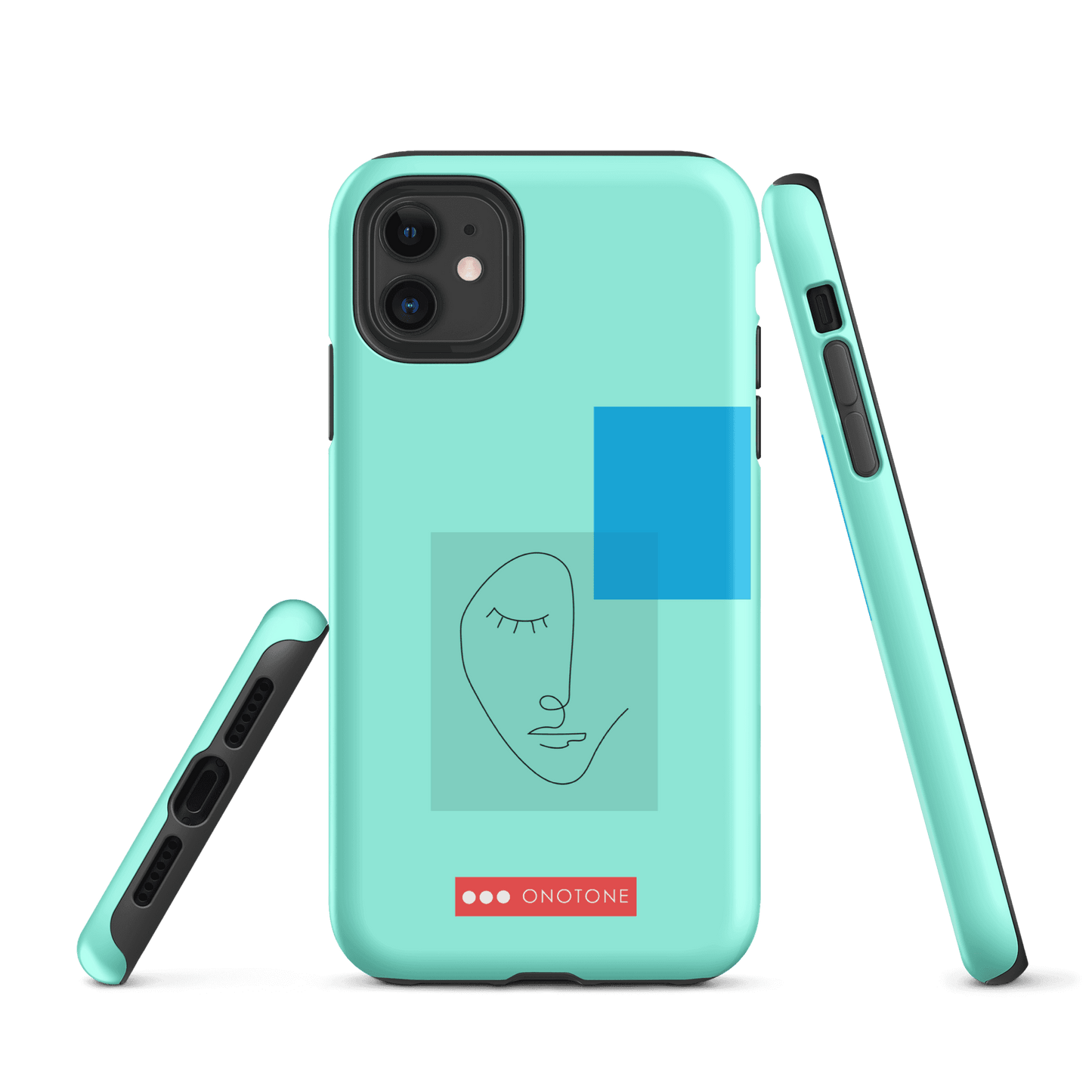 Dual Layer blue modern iPhone® Case ( MD-3745)