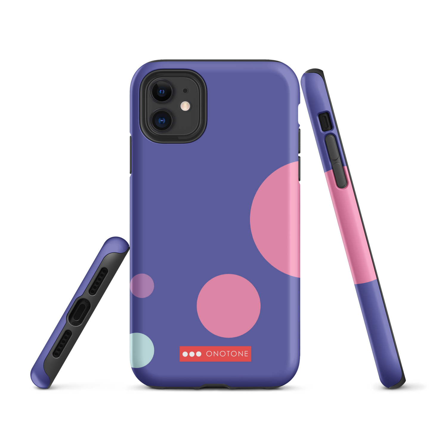 Dual Layer purple modern iPhone® Case